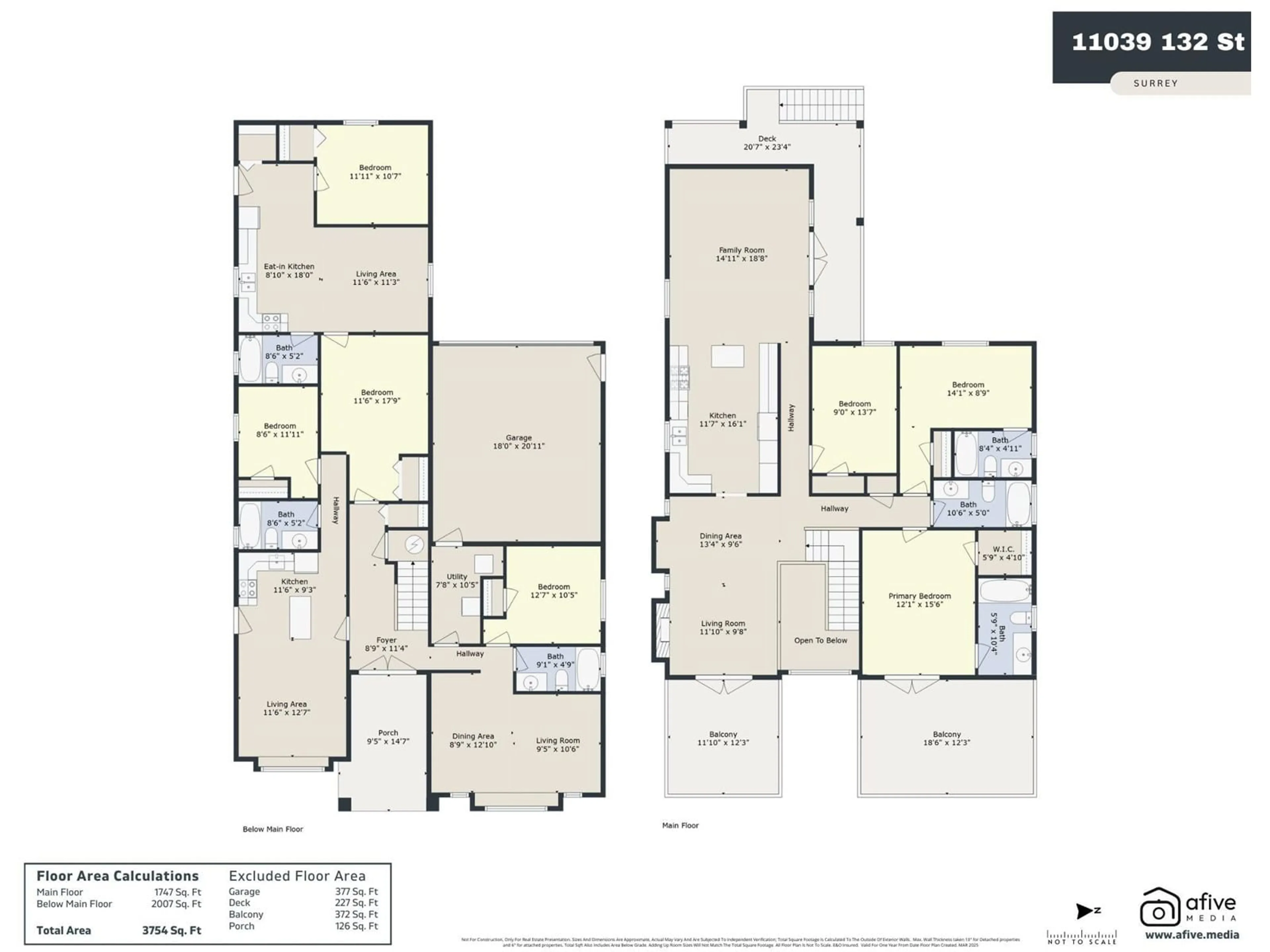 Floor plan for 11039 132, Surrey British Columbia V3T3X1