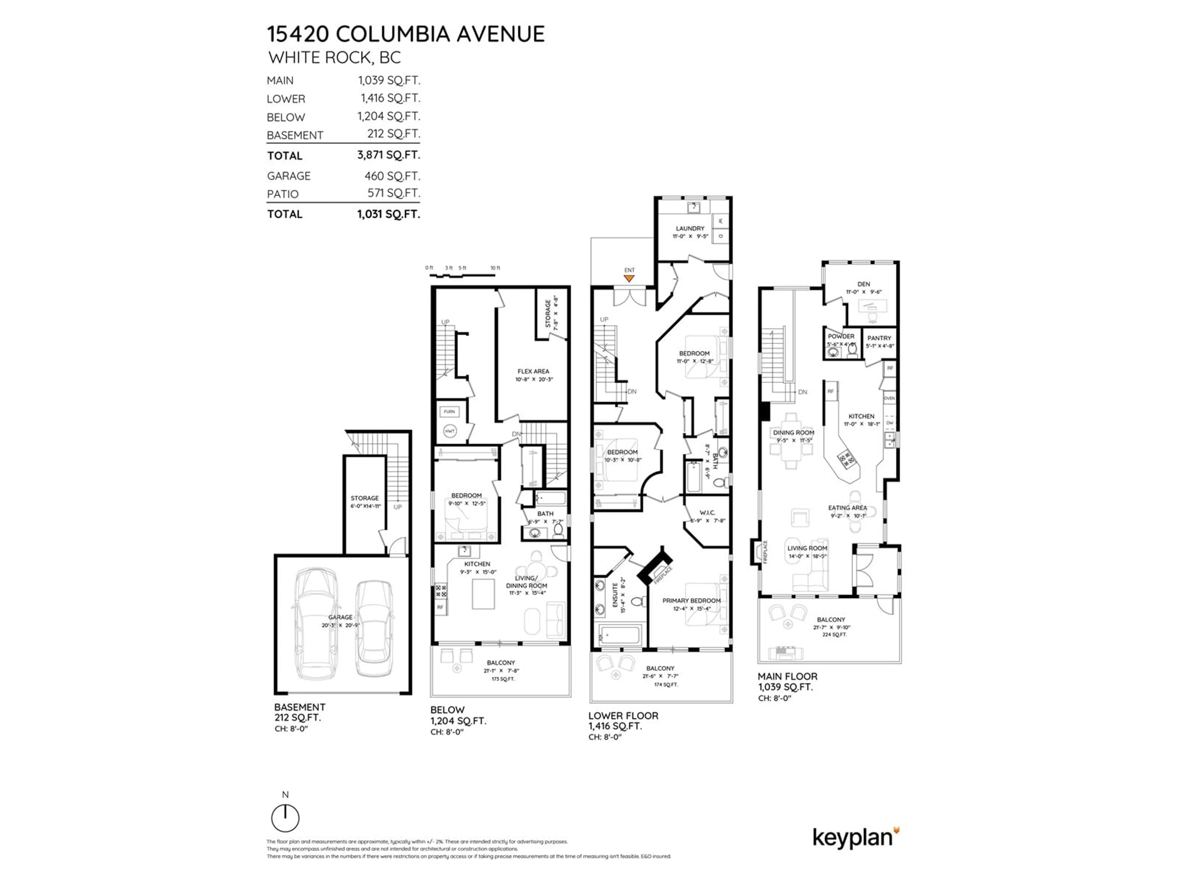 Floor plan for 15420 COLUMBIA AVENUE, White Rock British Columbia V4B1J9