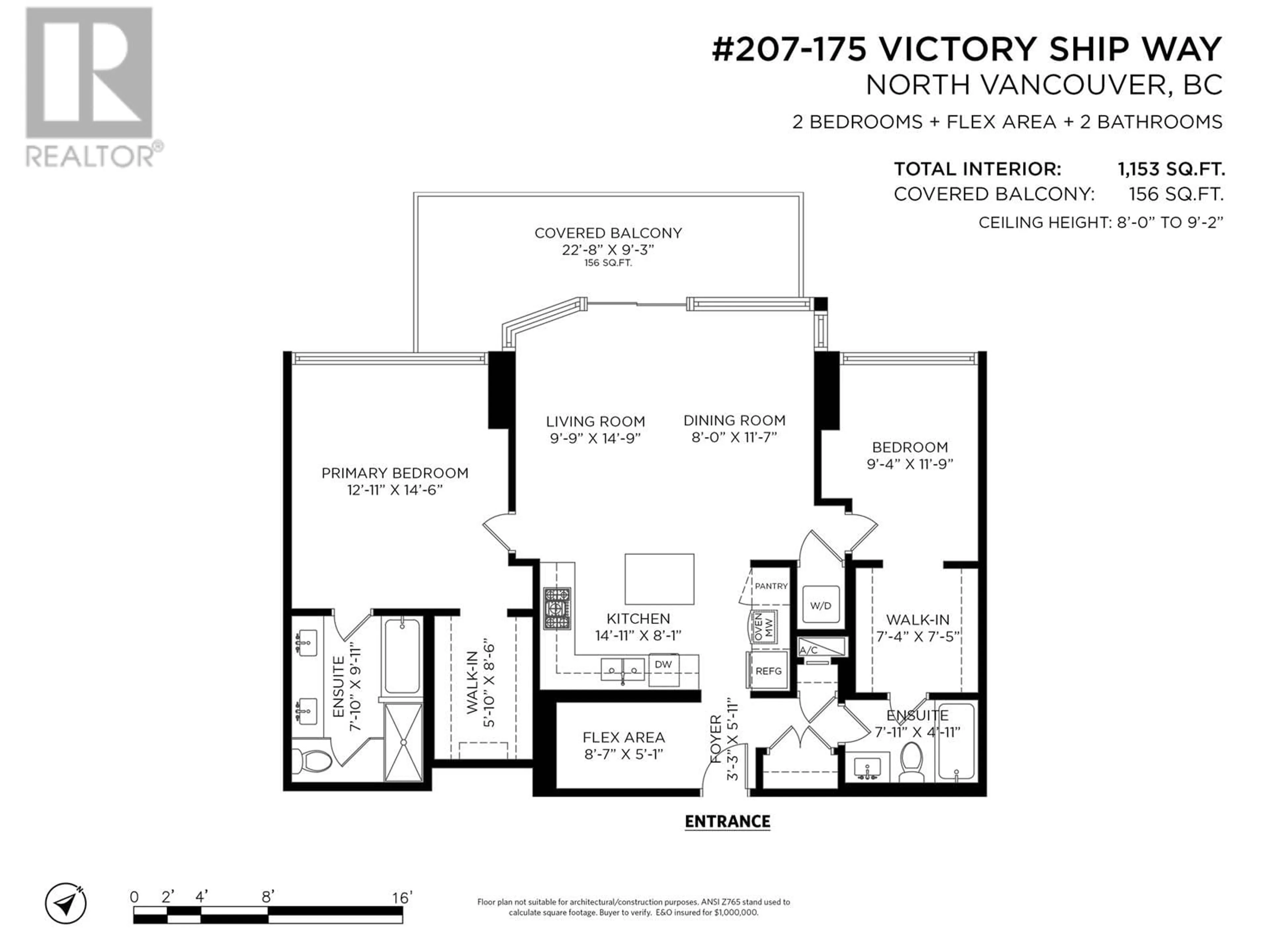 Floor plan for 207 - 175 VICTORY SHIP WAY, North Vancouver British Columbia V7L0G1