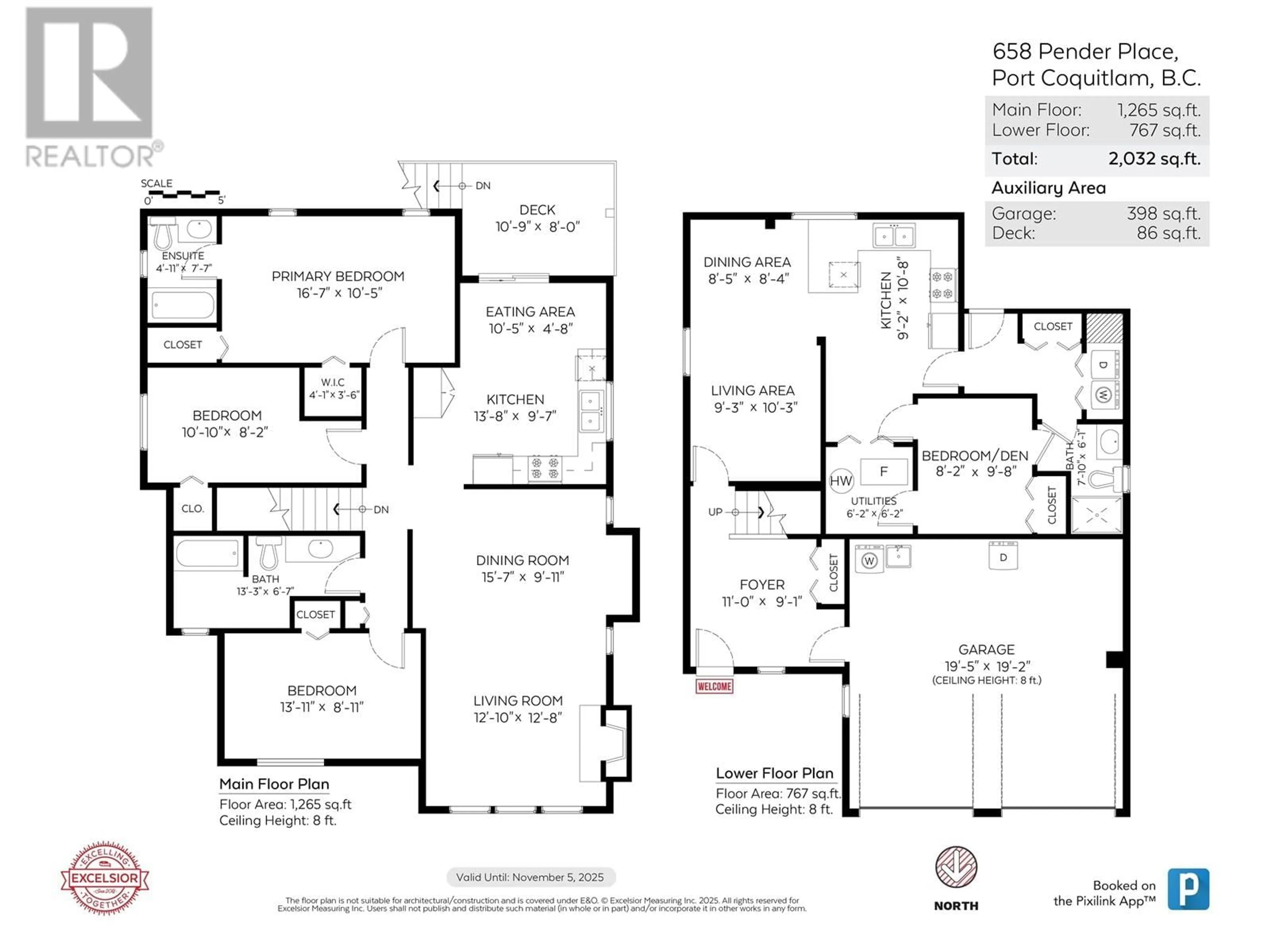 Floor plan for 658 PENDER PLACE, Port Coquitlam British Columbia V3B7M2