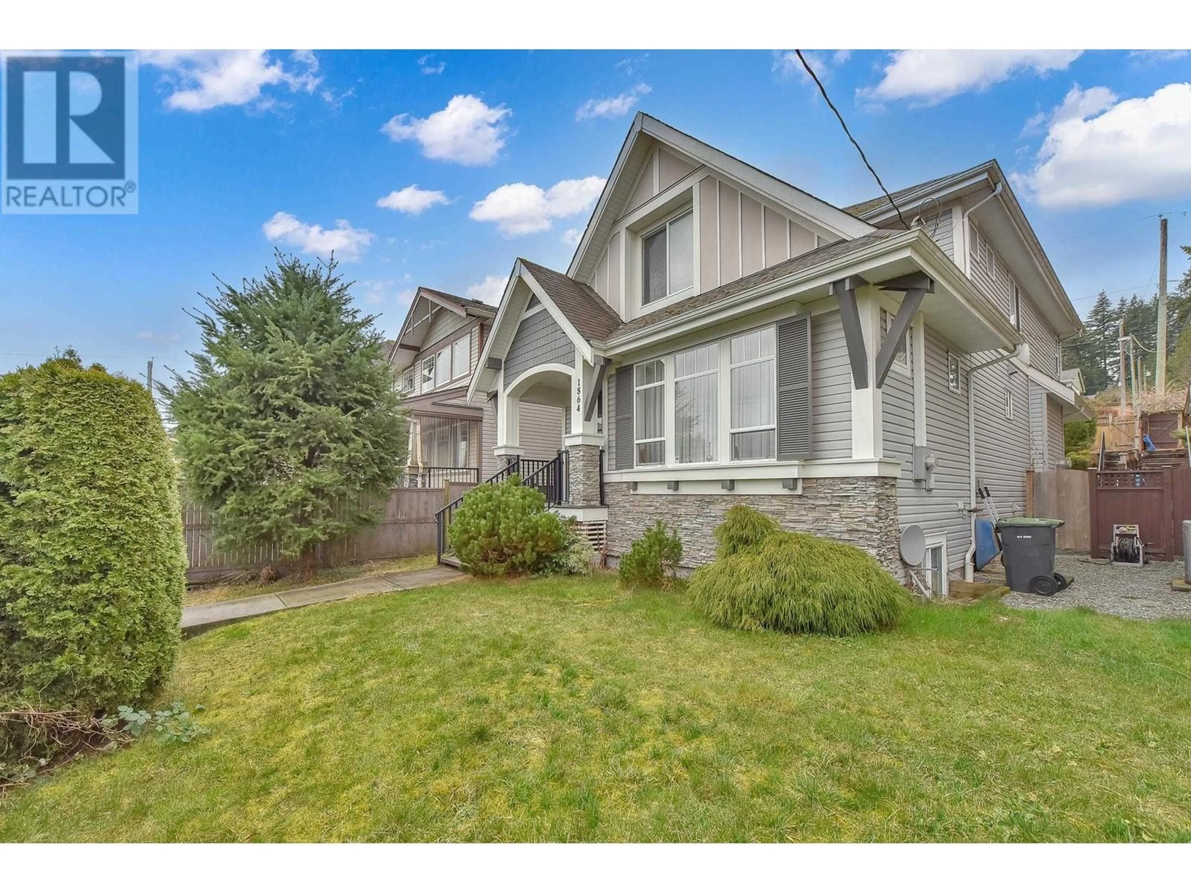 Home with vinyl exterior material, street for 1864 PITT RIVER ROAD, Port Coquitlam British Columbia V6B6H4
