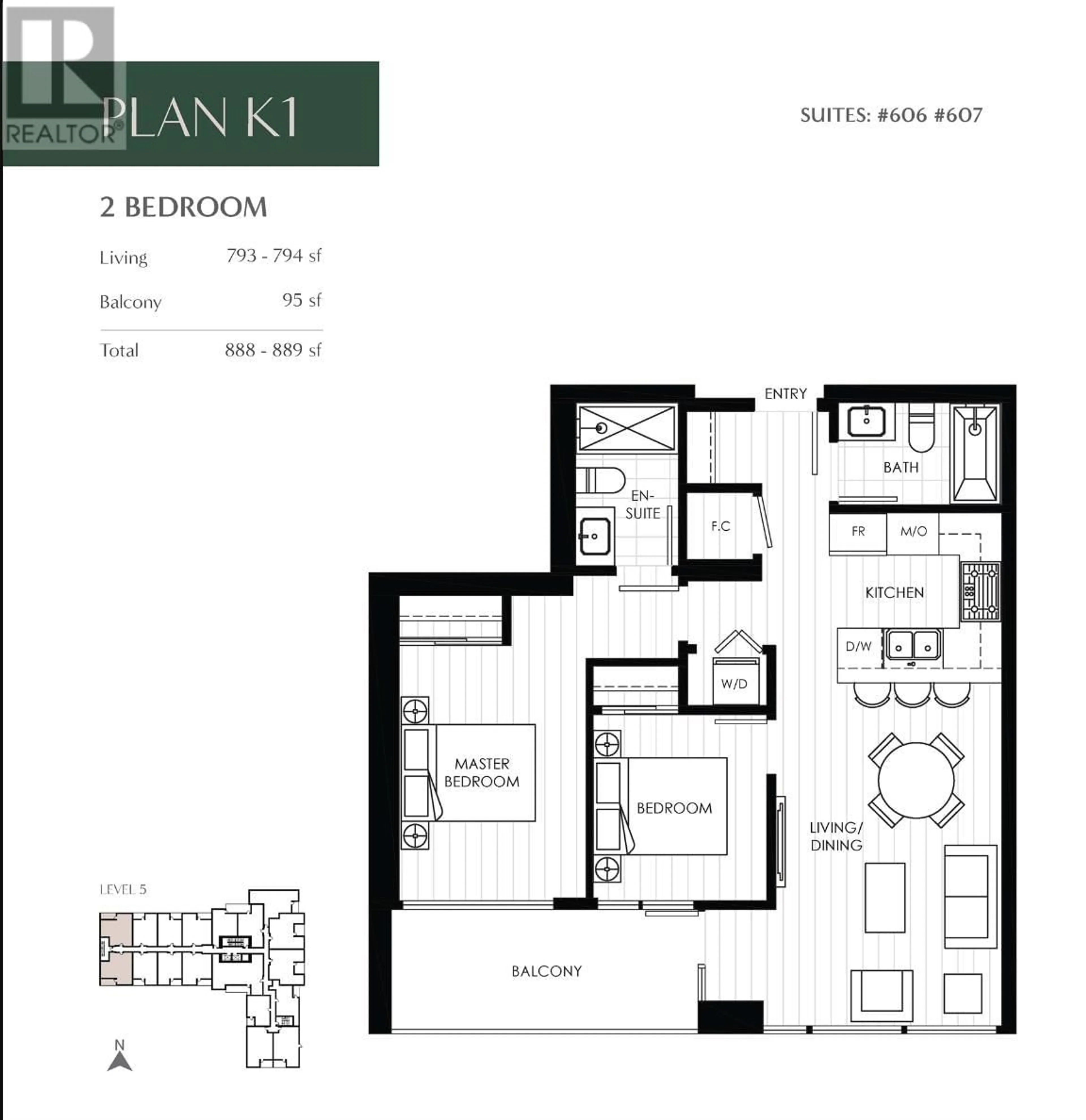 Floor plan for 607 6833 BUSWELL STREET, Richmond British Columbia V6Y0L3