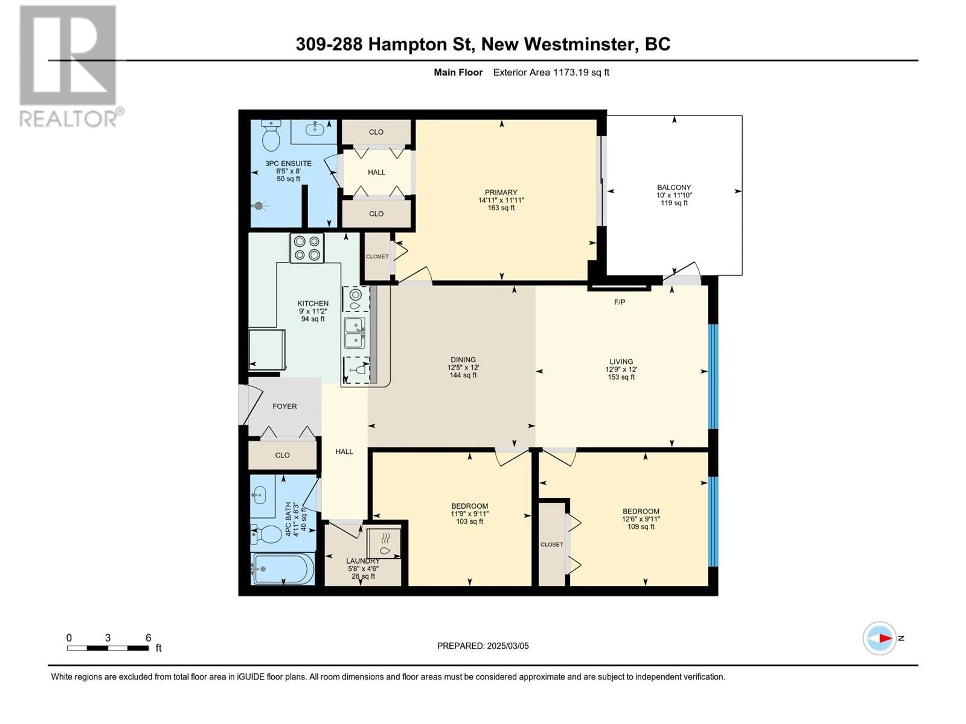 Floor plan for 309 - 288 HAMPTON STREET, New Westminster British Columbia V3M5L9
