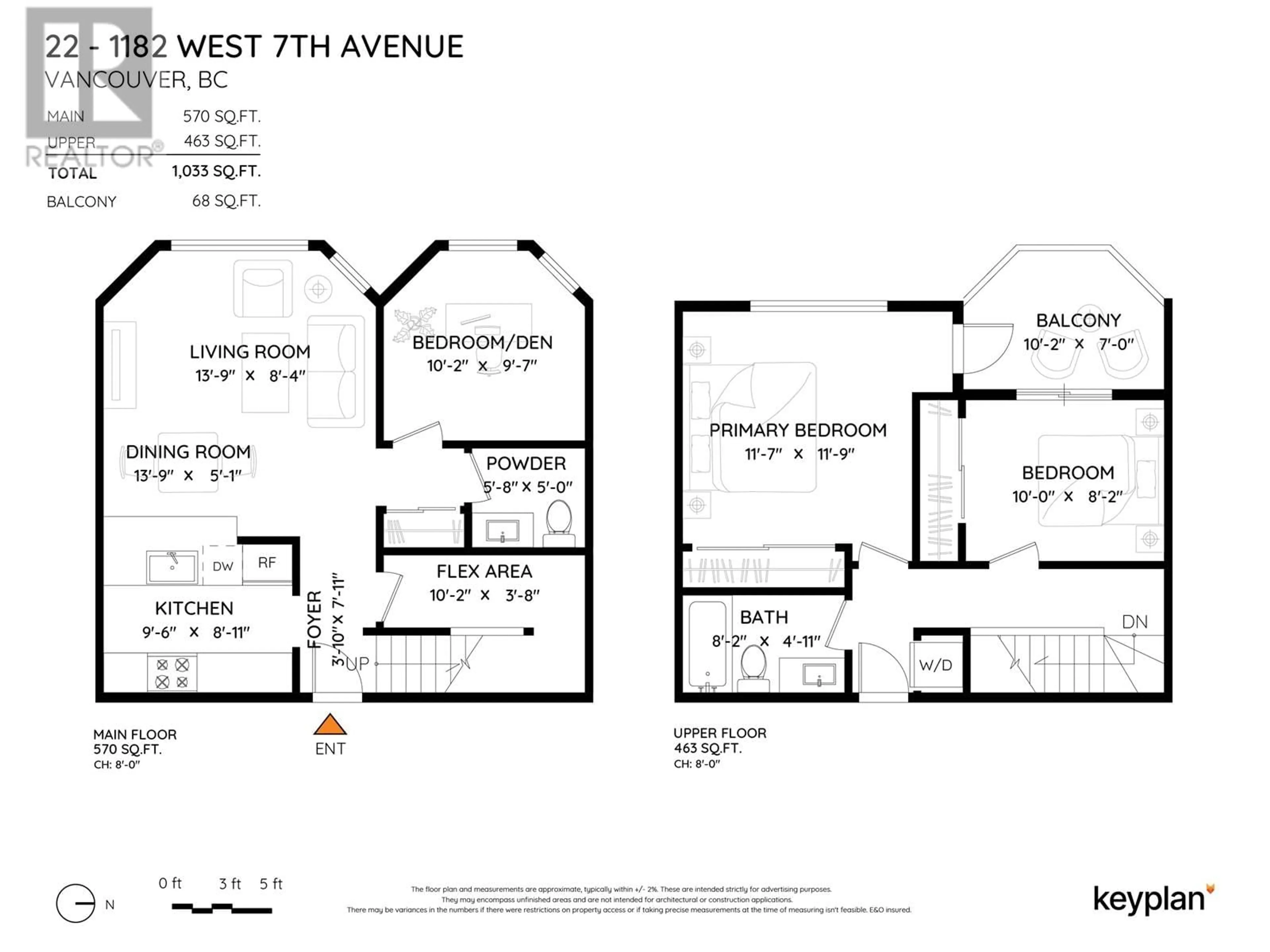 Floor plan for 22 1182 W 7TH AVENUE, Vancouver British Columbia V6H1B4