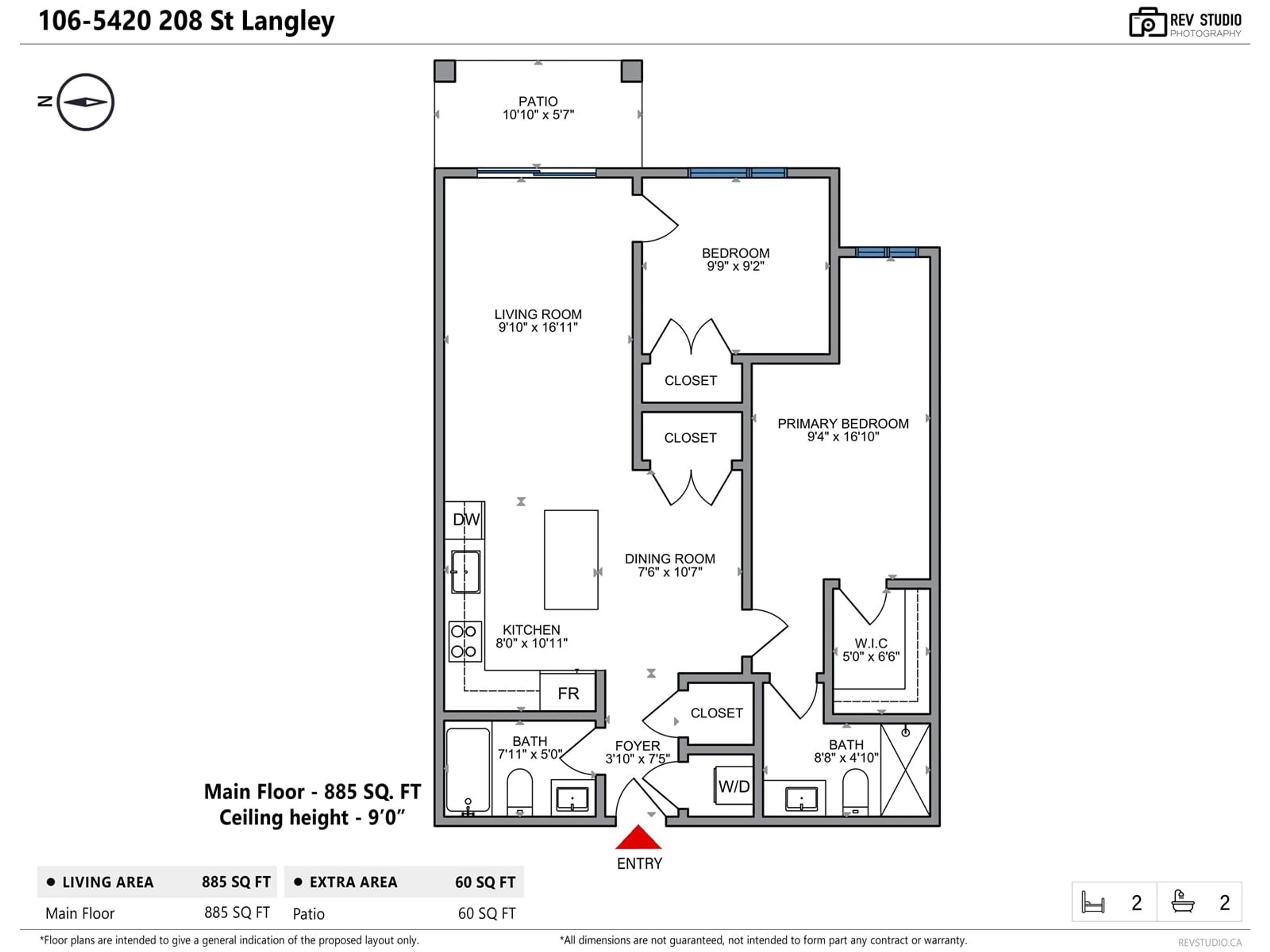 Floor plan for 106 5420 208 STREET, Langley British Columbia V3A2J9