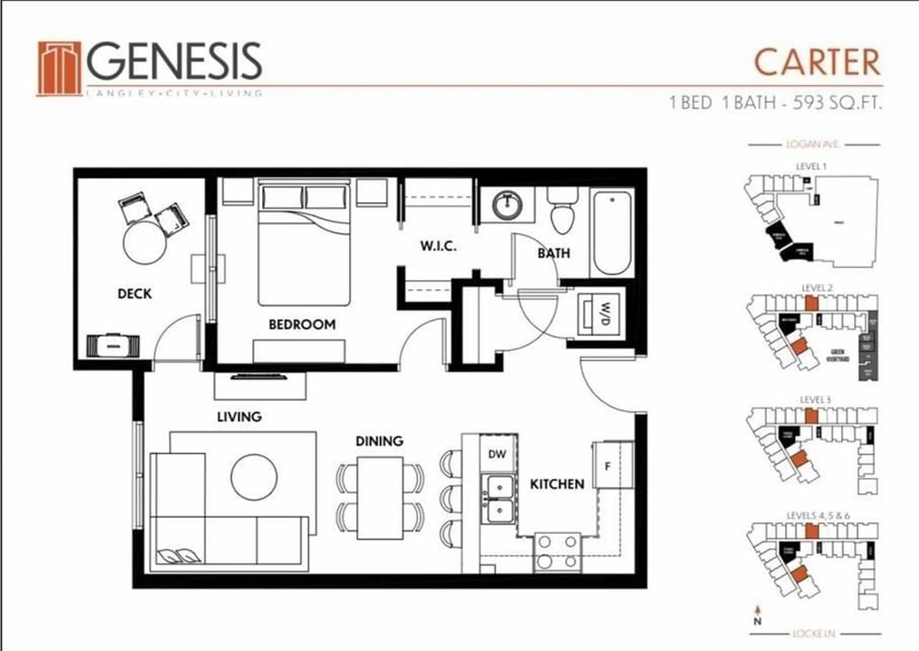 Floor plan for 403 20360 LOGAN AVENUE, Langley British Columbia V3A0P5