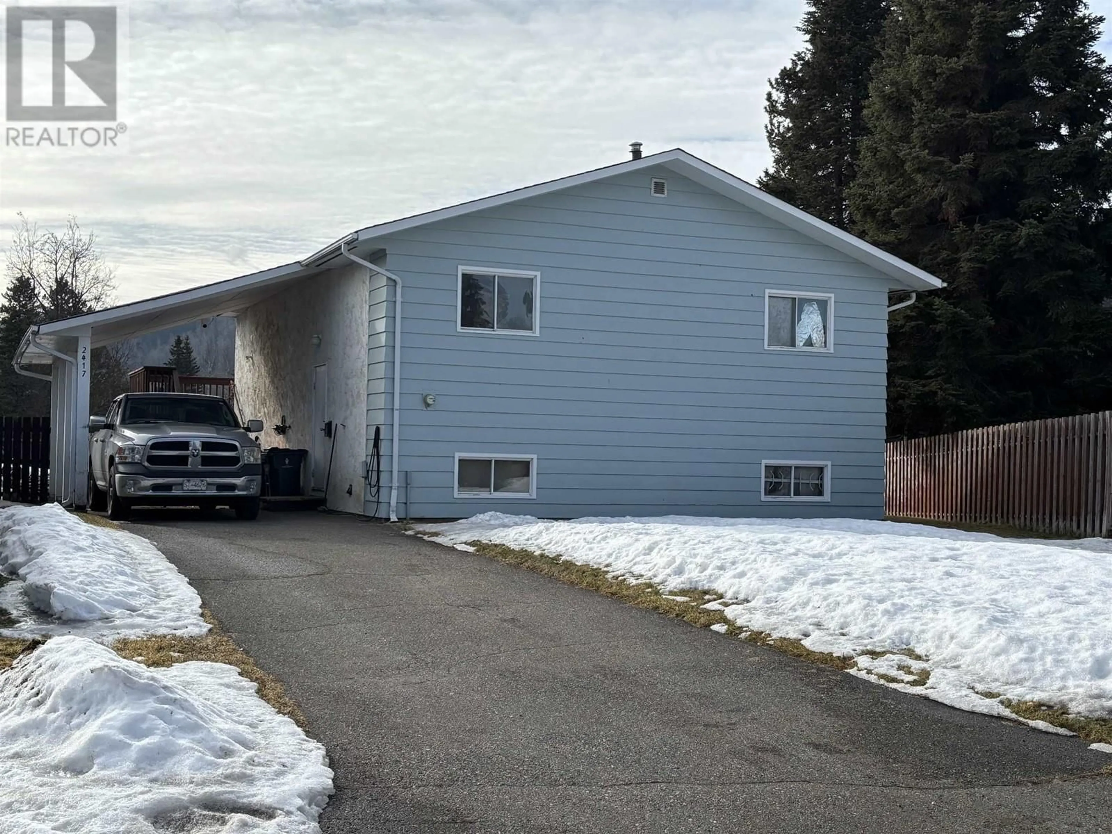 Home with vinyl exterior material, street for 2417 LINDSAY PLACE, Prince George British Columbia V2N3C3