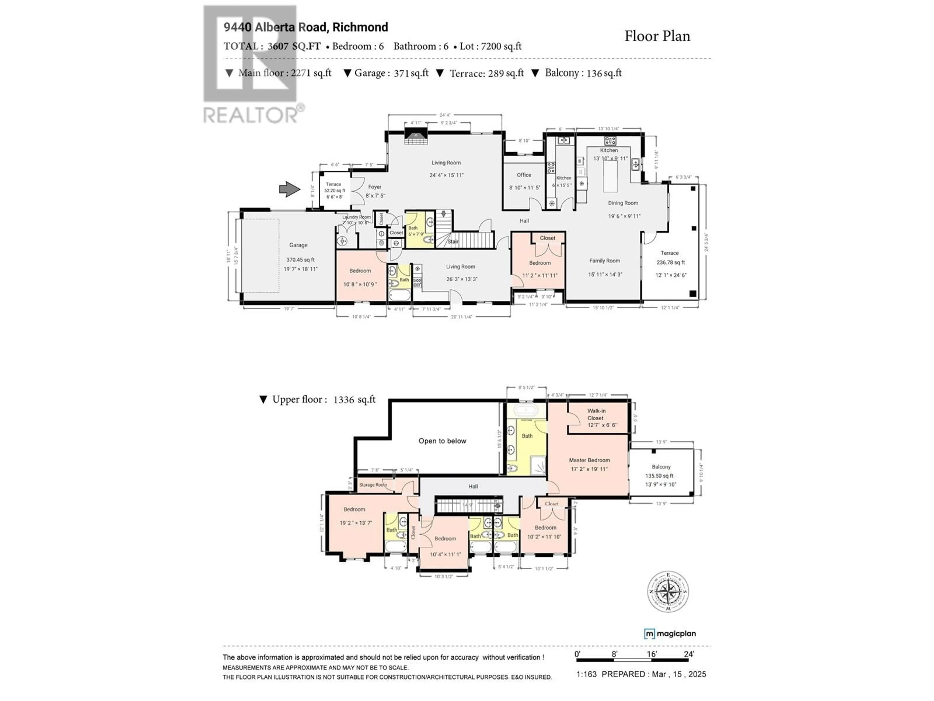 Floor plan for 9440 ALBERTA ROAD, Richmond British Columbia V6Y1T6