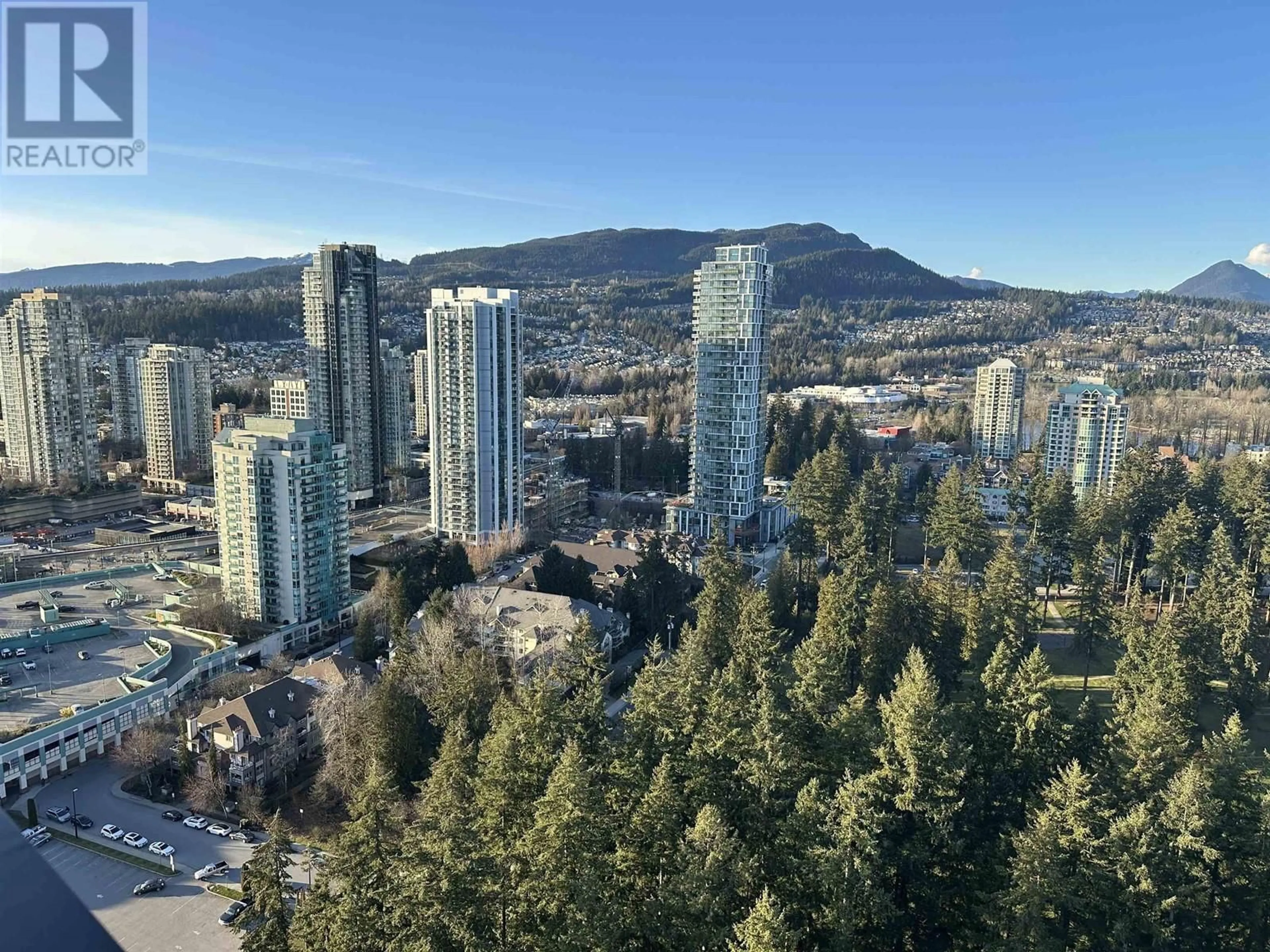 A pic from outside/outdoor area/front of a property/back of a property/a pic from drone, city buildings view from balcony for 3701 3080 LINCOLN AVENUE, Coquitlam British Columbia V3B0L9