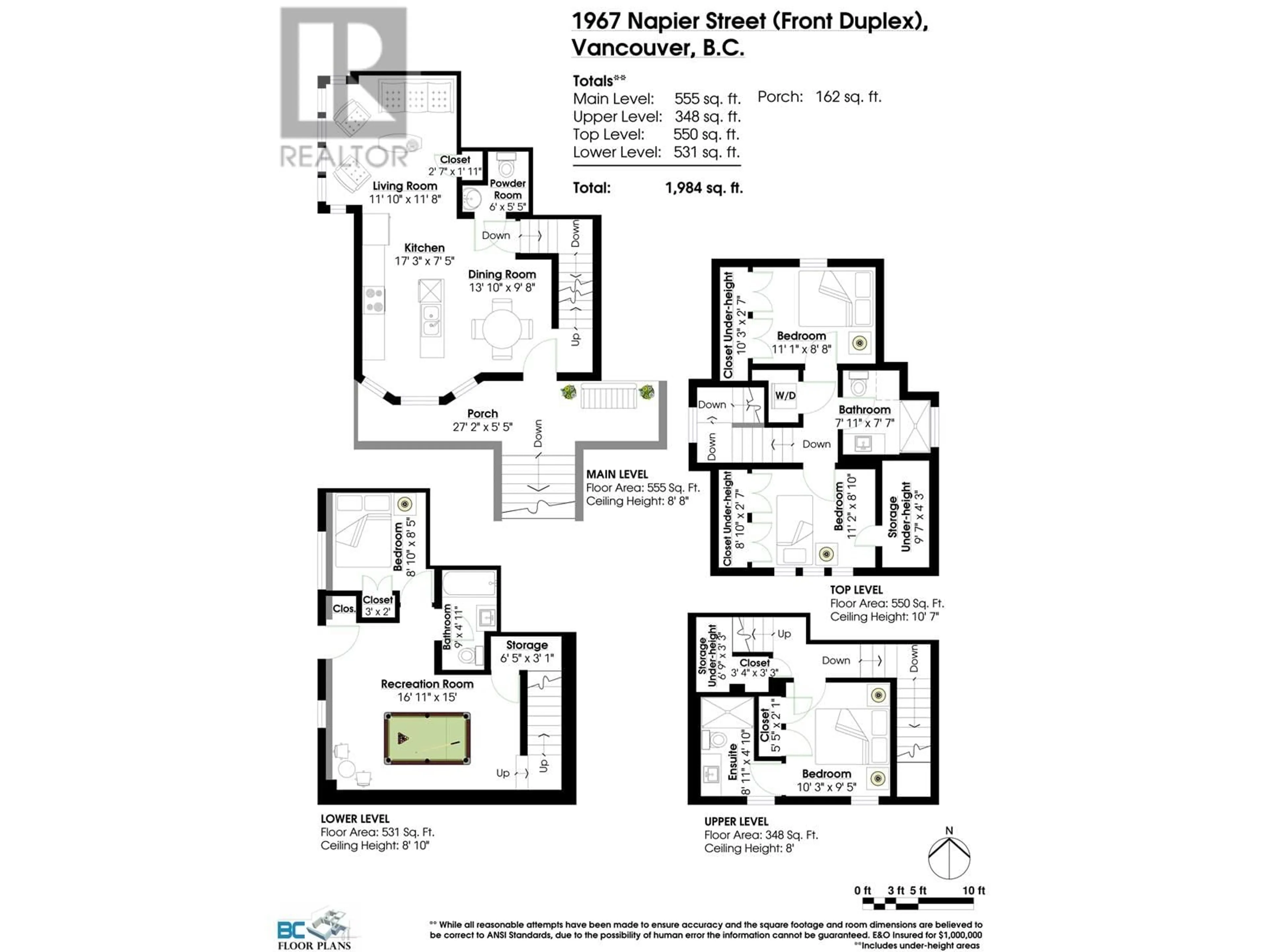 Floor plan for 1967 NAPIER STREET, Vancouver British Columbia V5L2N6