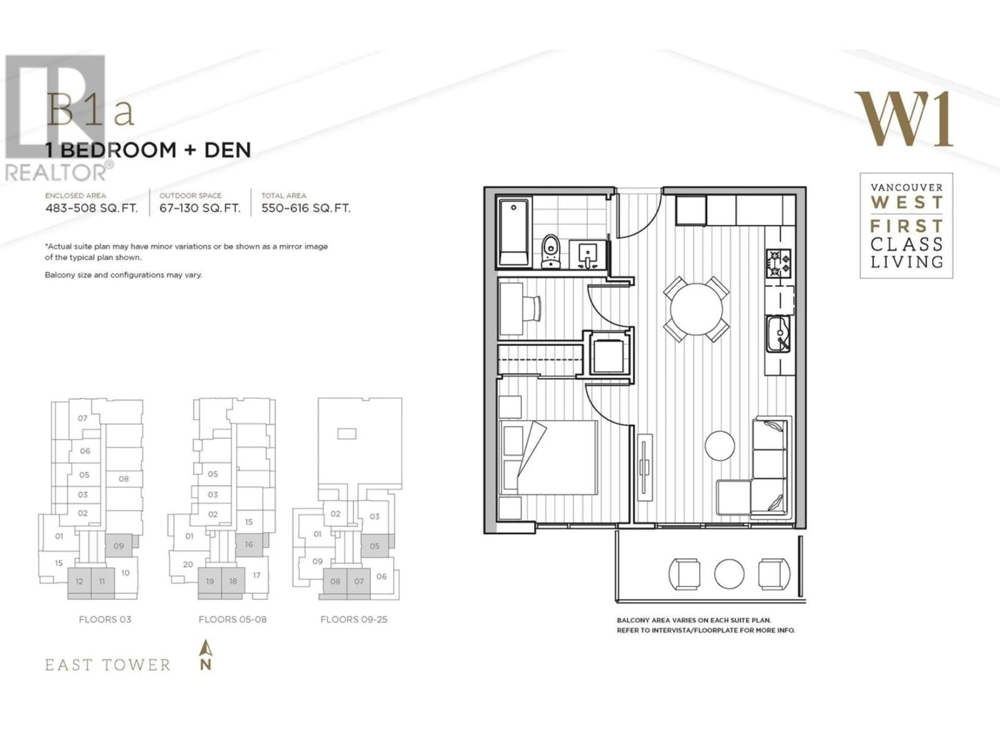 Floor plan for 2205 433 SW MARINE DRIVE, Vancouver British Columbia V5X0H5