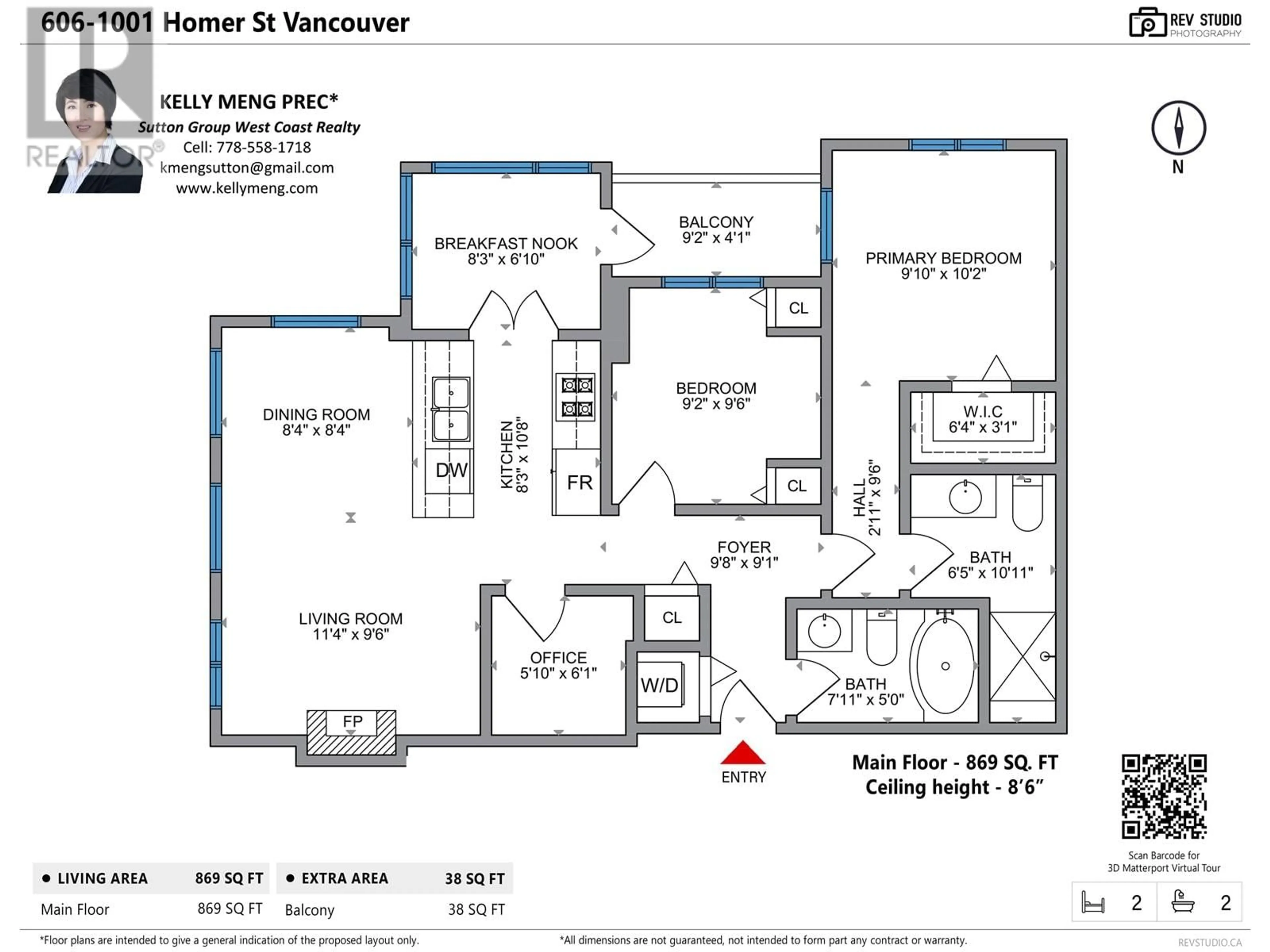 Floor plan for 606 1001 HOMER STREET, Vancouver British Columbia V6B1M9