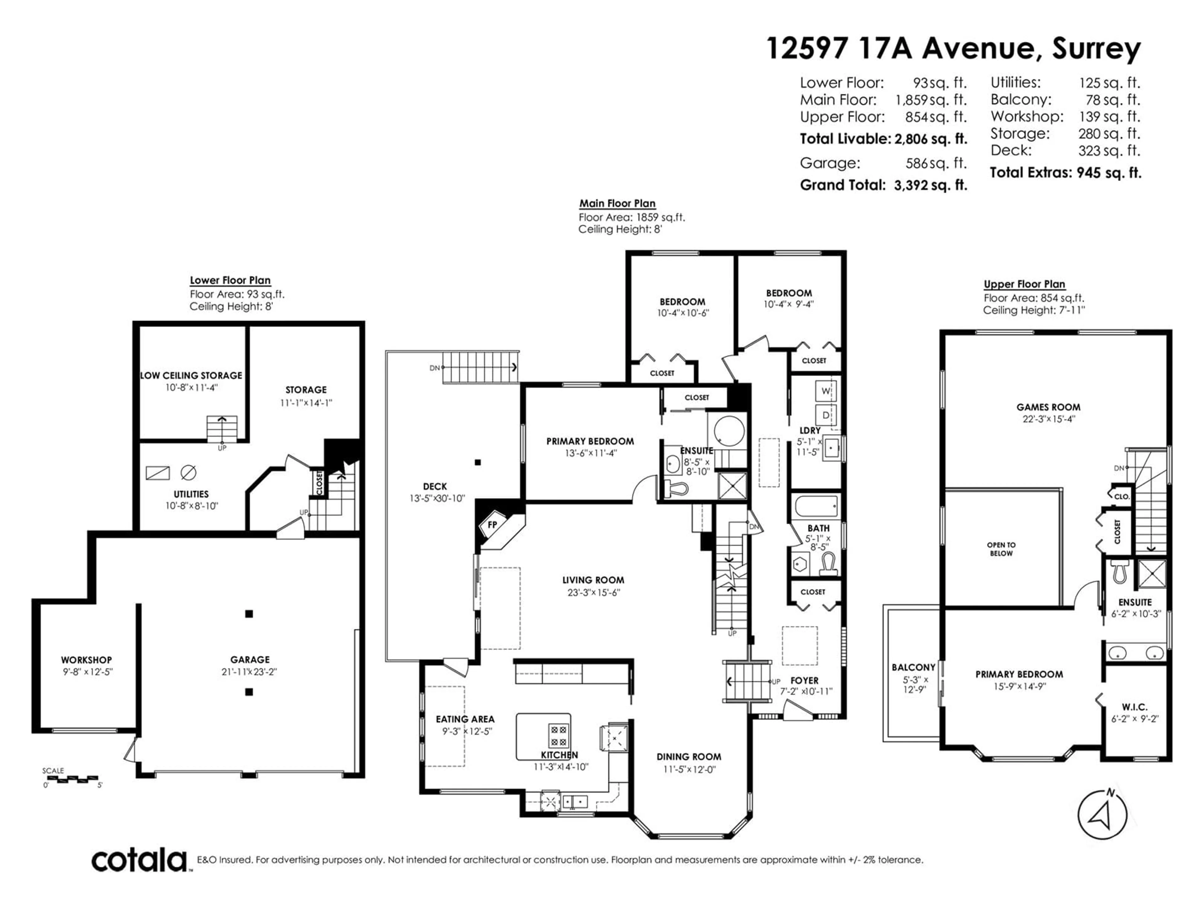 Floor plan for 12597 17A AVENUE, Surrey British Columbia V4A5T5