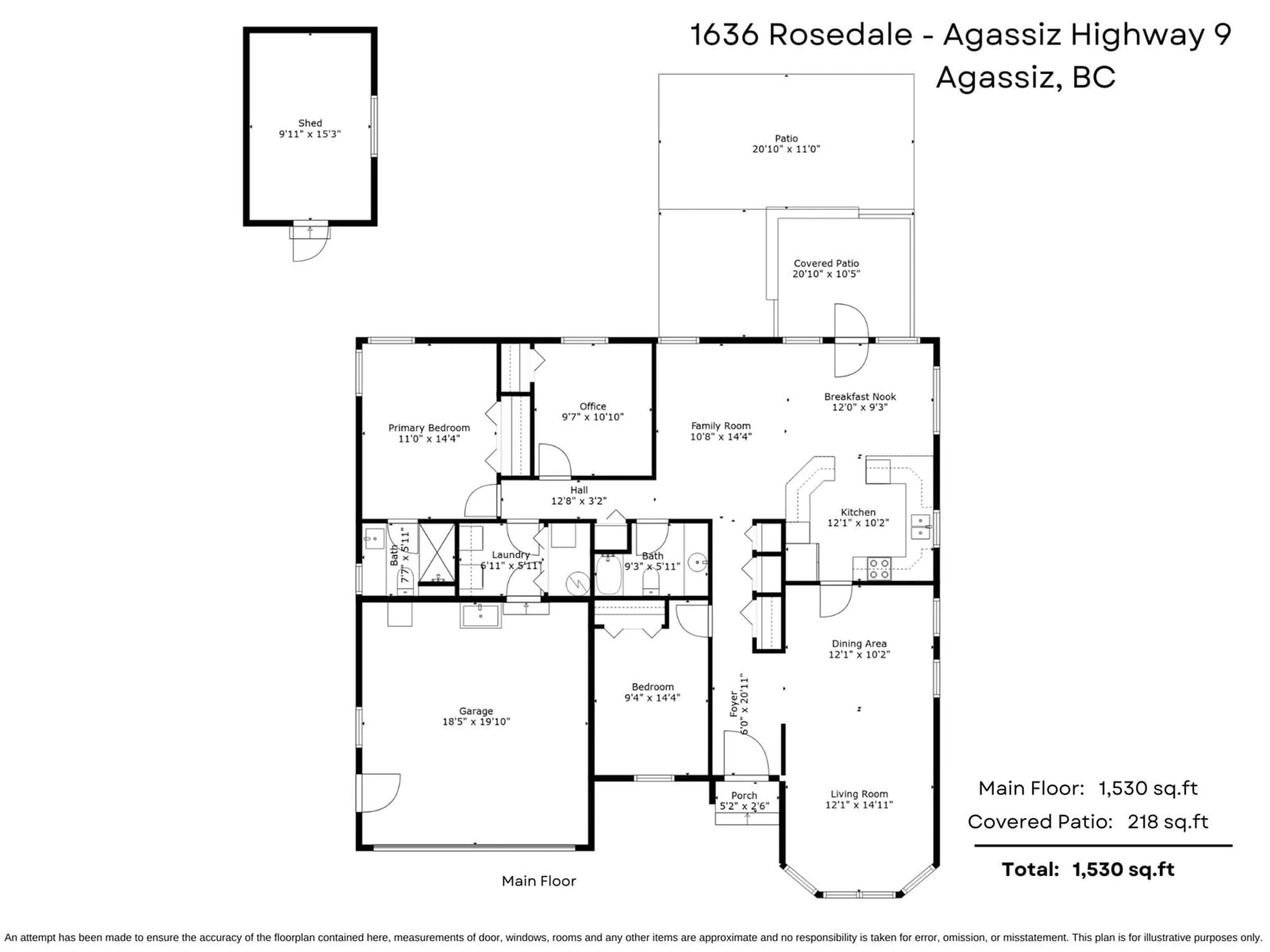 Floor plan for 1636 AGASSIZ-ROSEDALE HIGHWAY|Agassiz, Agassiz British Columbia V0M1A3