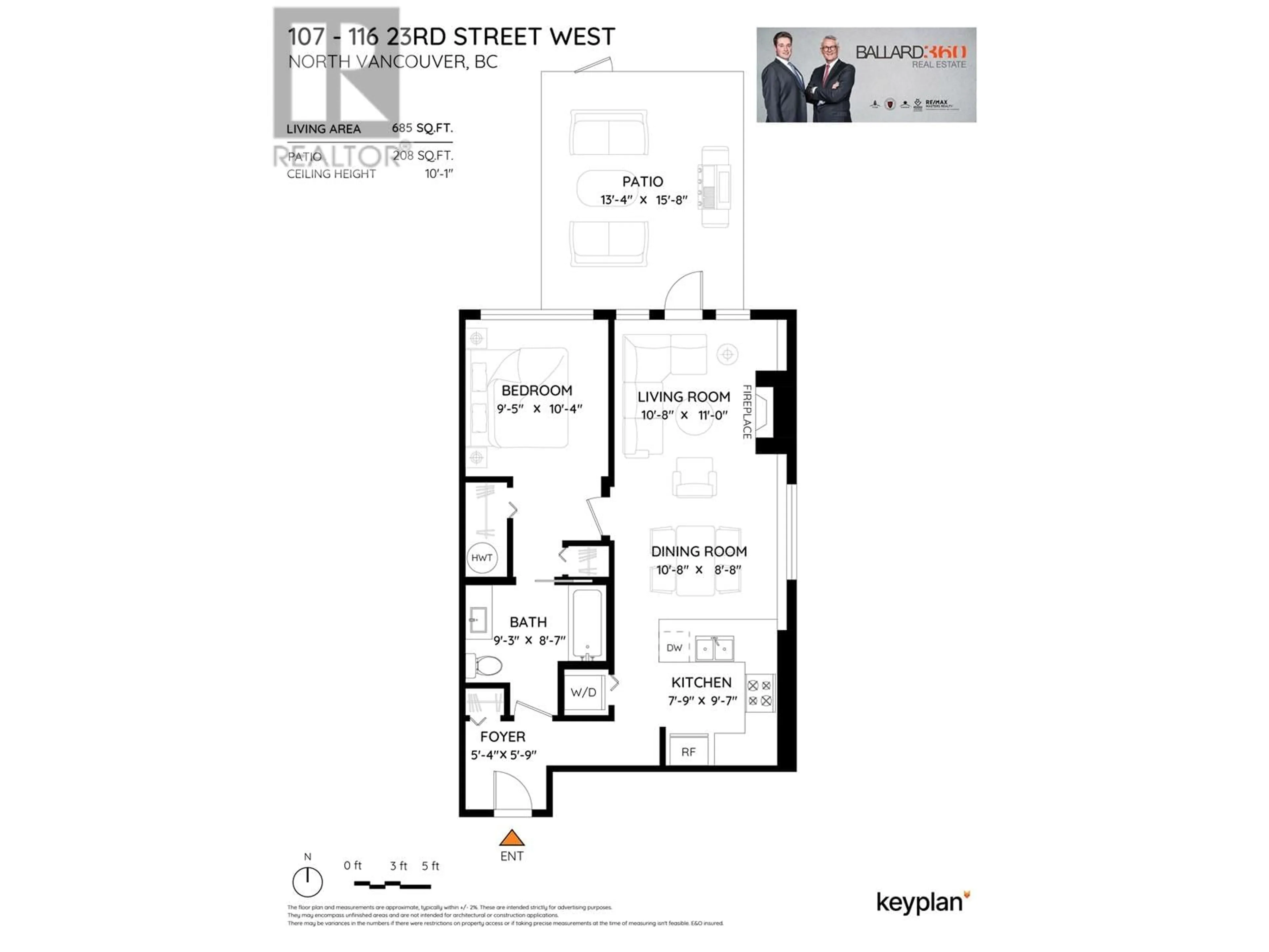 Floor plan for 107 - 116 23RD STREET, North Vancouver British Columbia V7M2A9