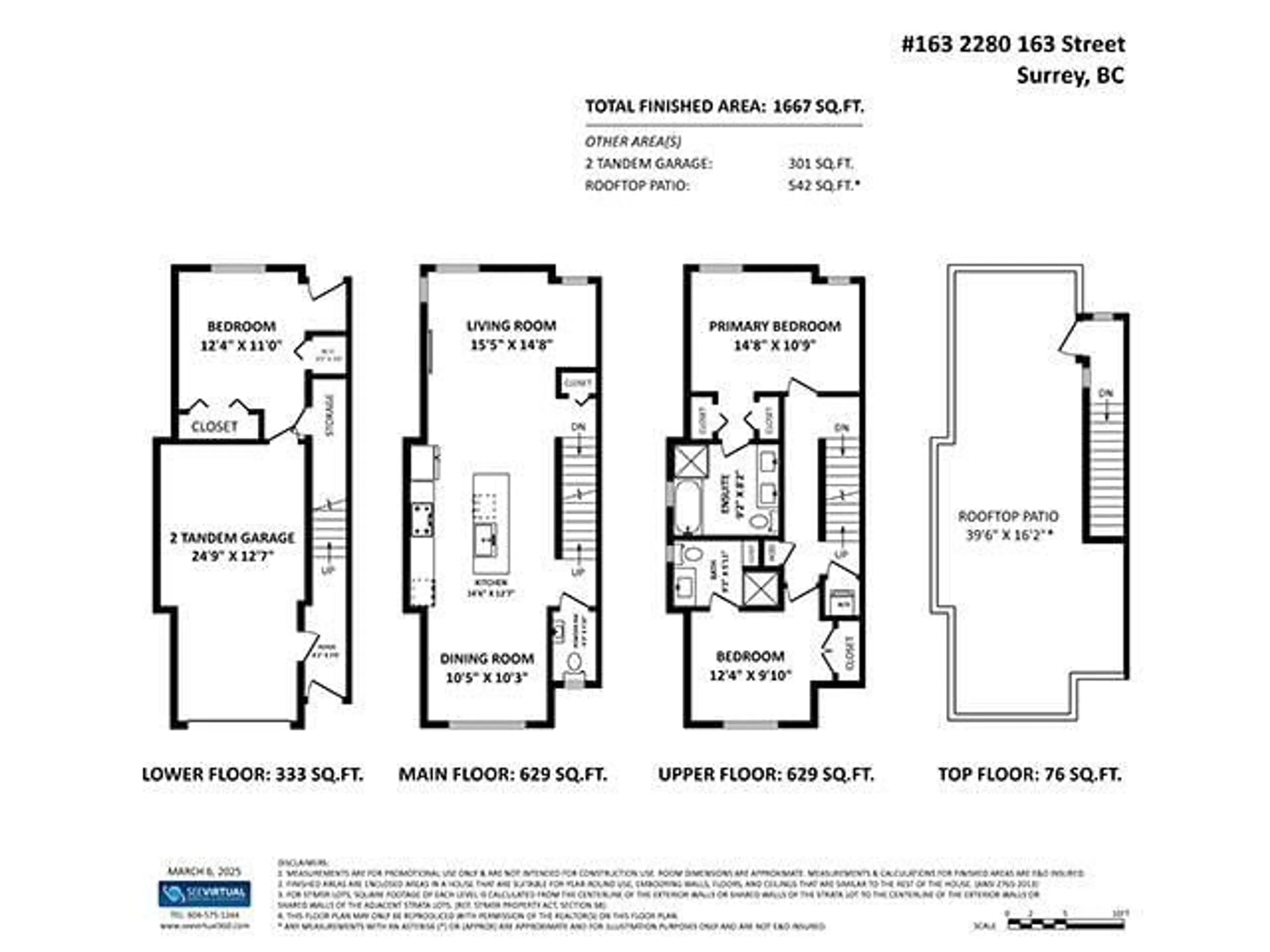 Floor plan for 163 - 2280 163, Surrey British Columbia V3Z0S4
