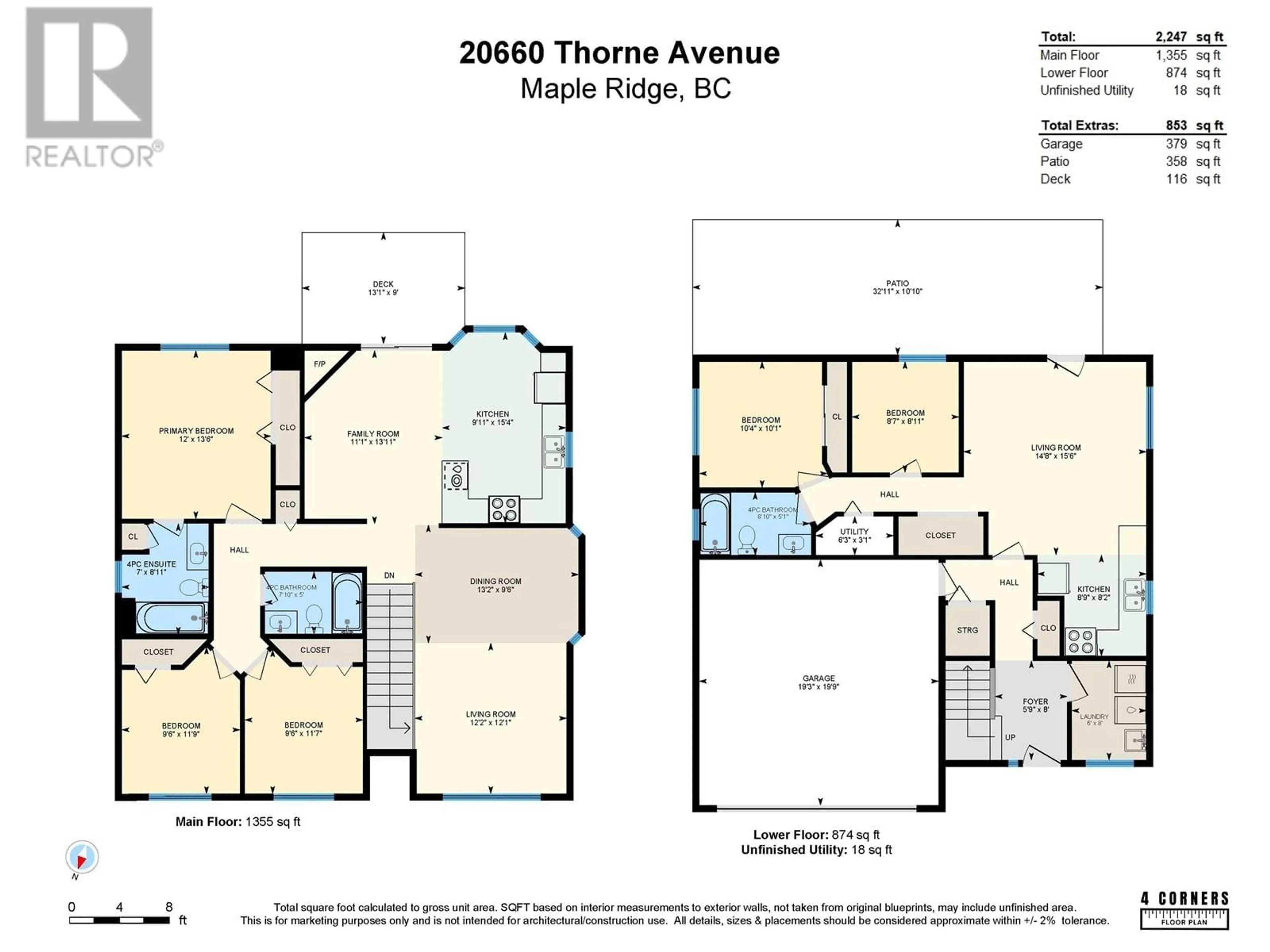 Floor plan for 20660 THORNE AVENUE, Maple Ridge British Columbia V2X2K8