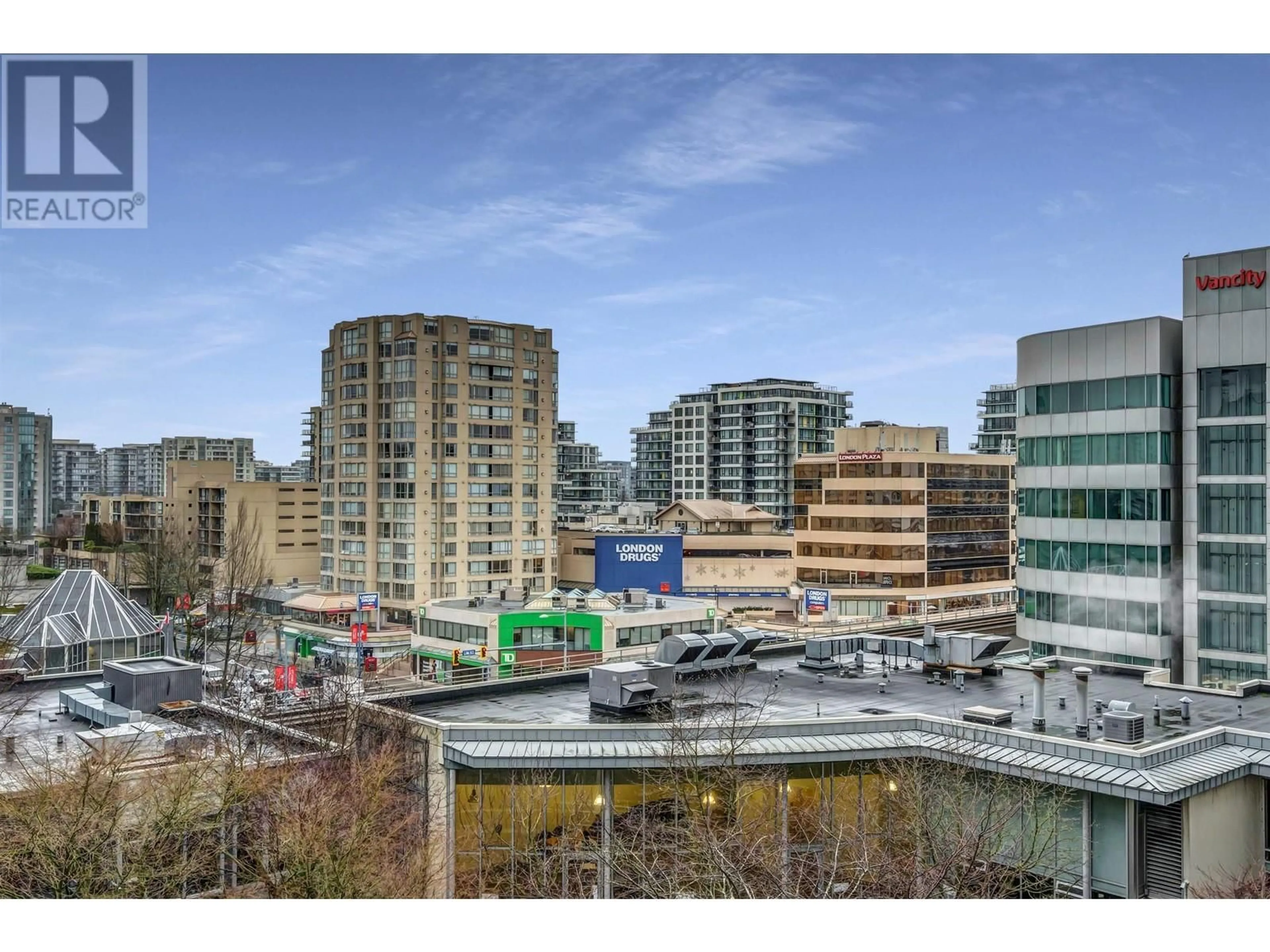 A pic from outside/outdoor area/front of a property/back of a property/a pic from drone, city buildings view from balcony for 905 - 8068 WESTMINSTER HIGHWAY, Richmond British Columbia V6X0C6