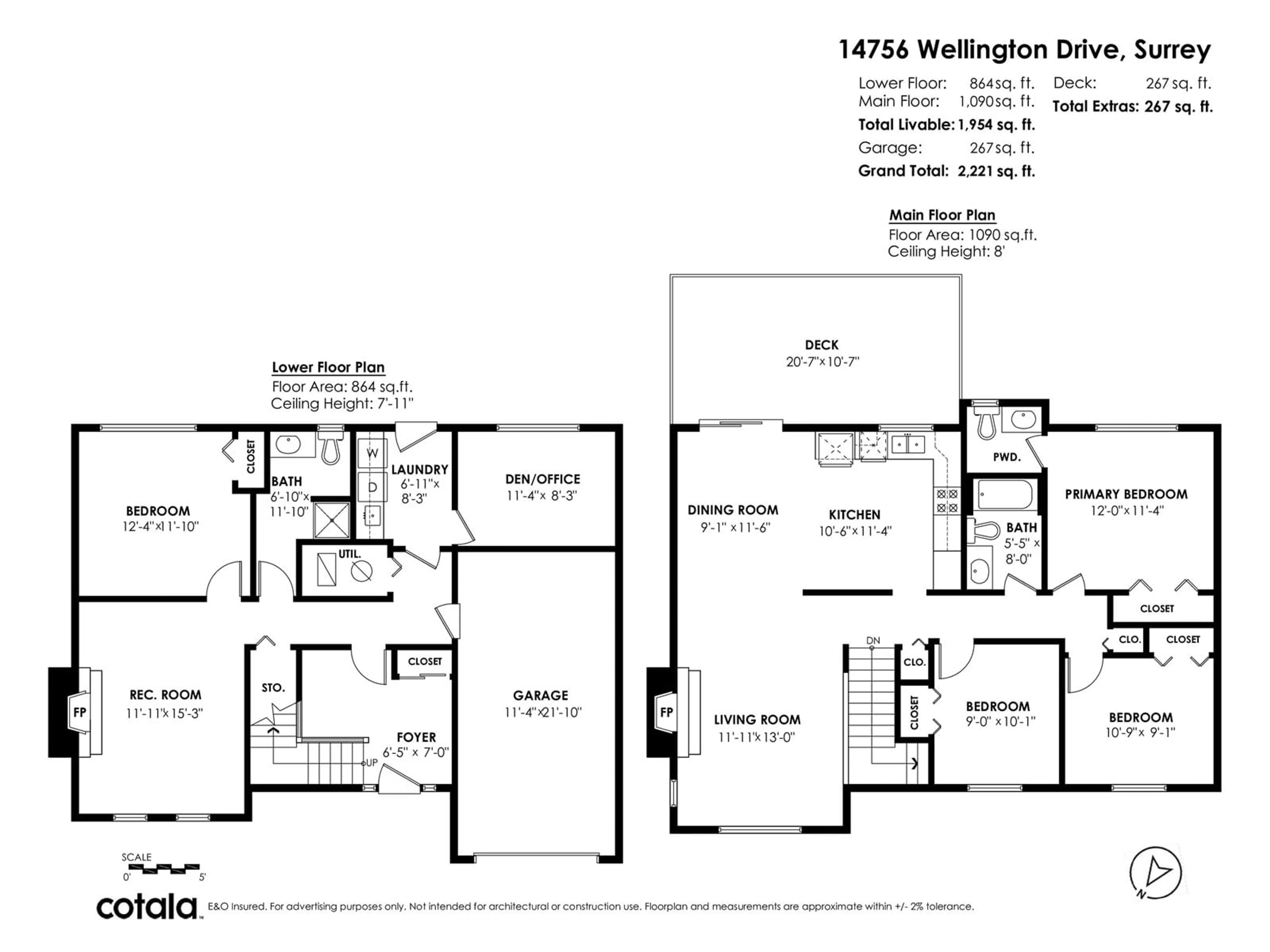 Floor plan for 14756 WELLINGTON DRIVE, Surrey British Columbia V3R8Z8