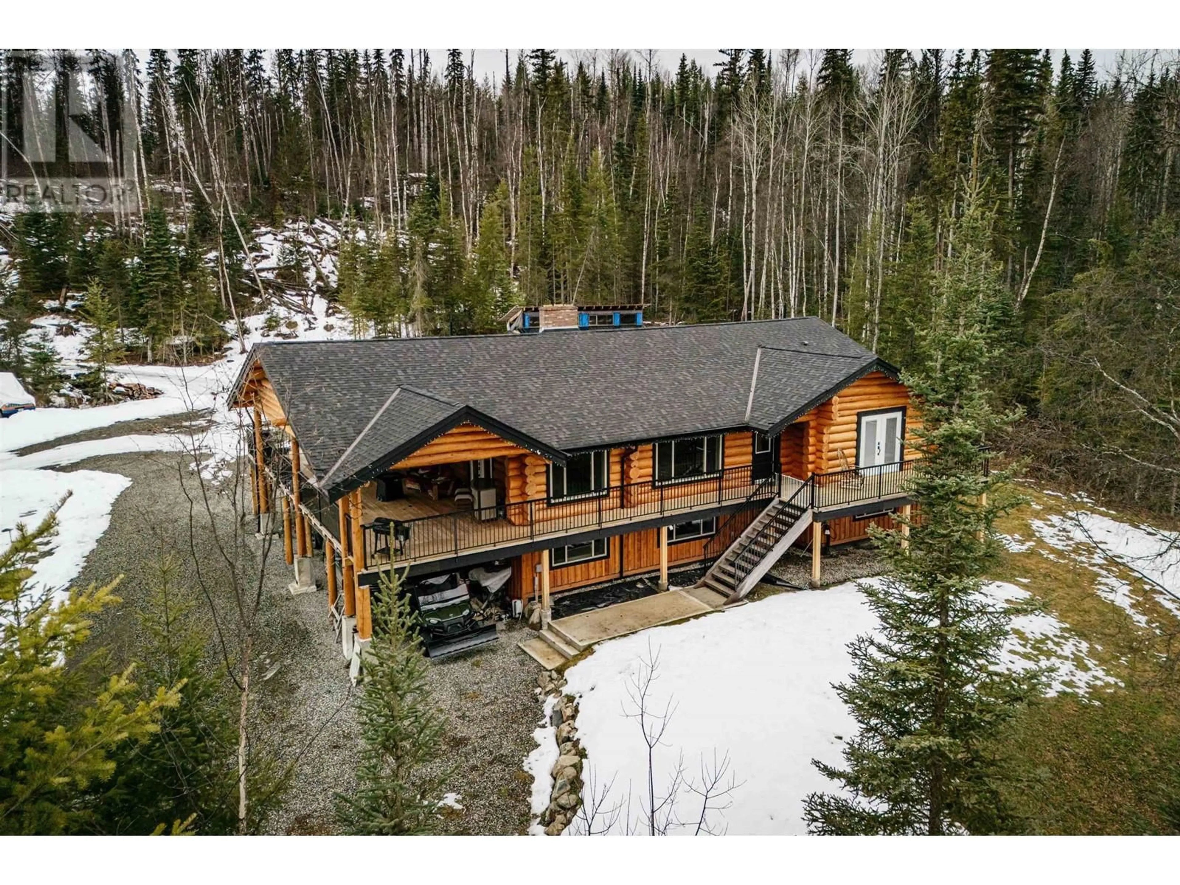 A pic from outside/outdoor area/front of a property/back of a property/a pic from drone, mountain view for 2199 EAGLE CREEK ROAD, Canim Lake British Columbia V0K1L0