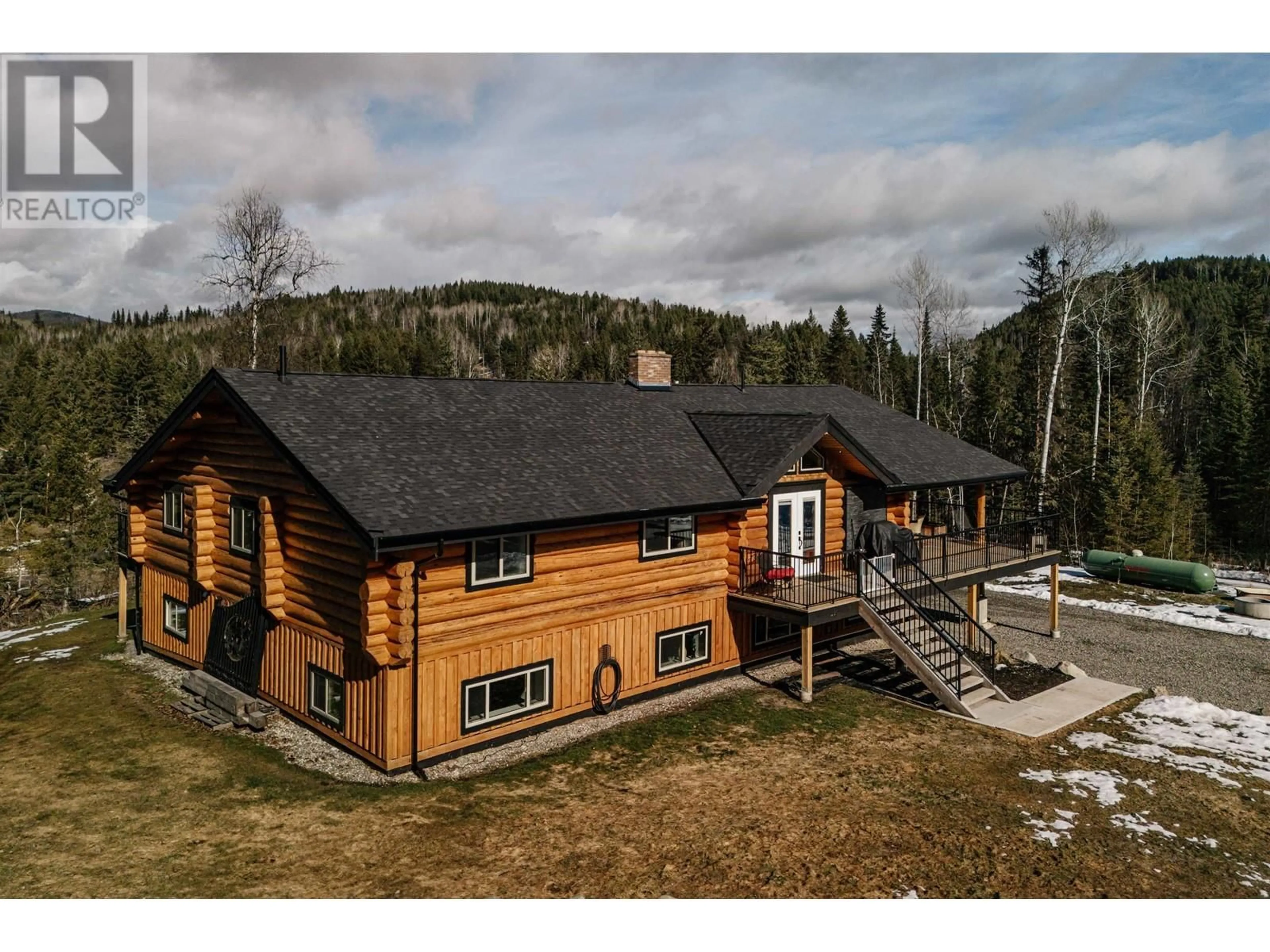 A pic from outside/outdoor area/front of a property/back of a property/a pic from drone, forest/trees view for 2199 EAGLE CREEK ROAD, Canim Lake British Columbia V0K1L0