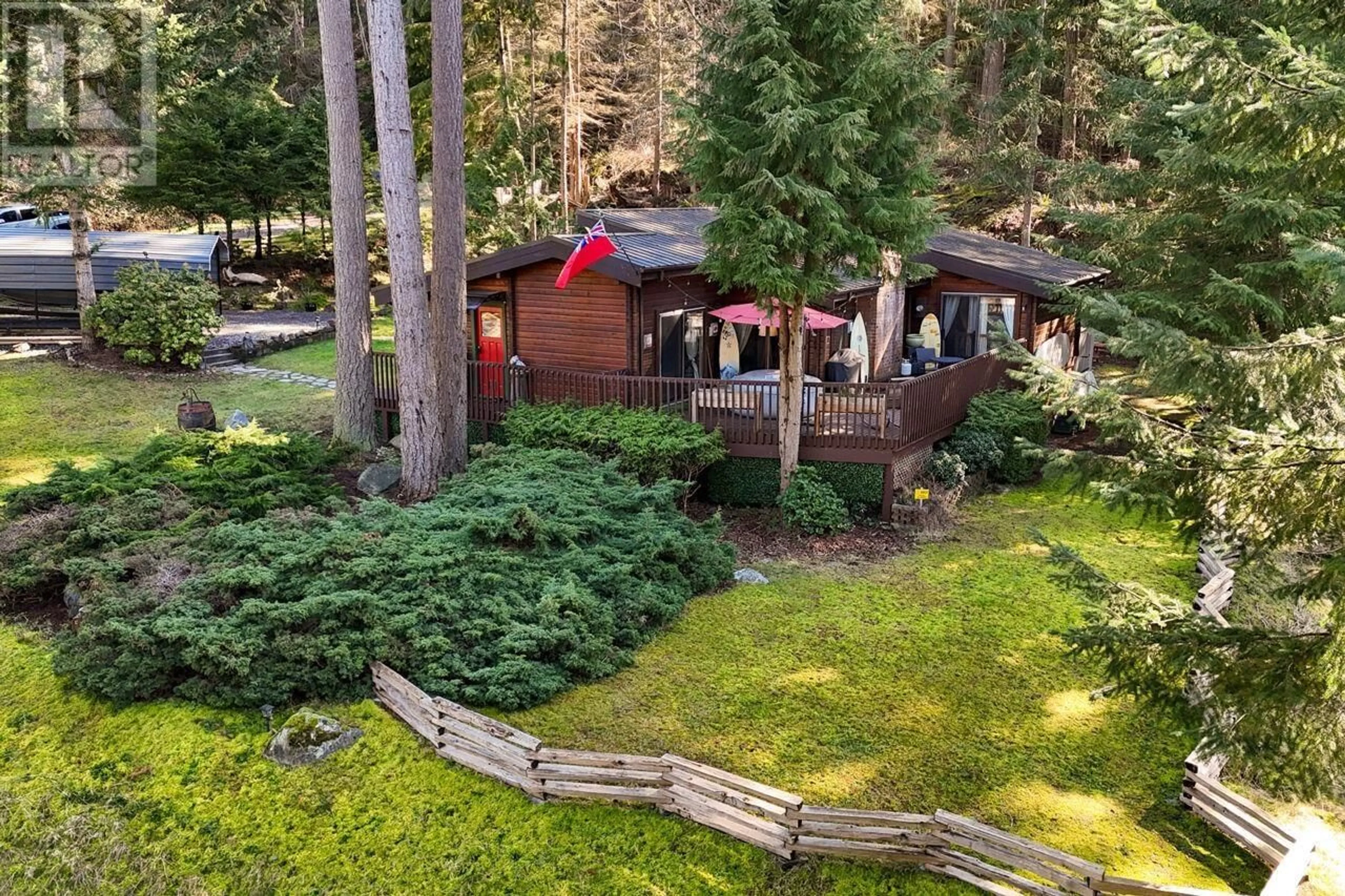 A pic from outside/outdoor area/front of a property/back of a property/a pic from drone, forest/trees view for 1517 WHITESAILS DRIVE, Bowen Island British Columbia V0N1G2