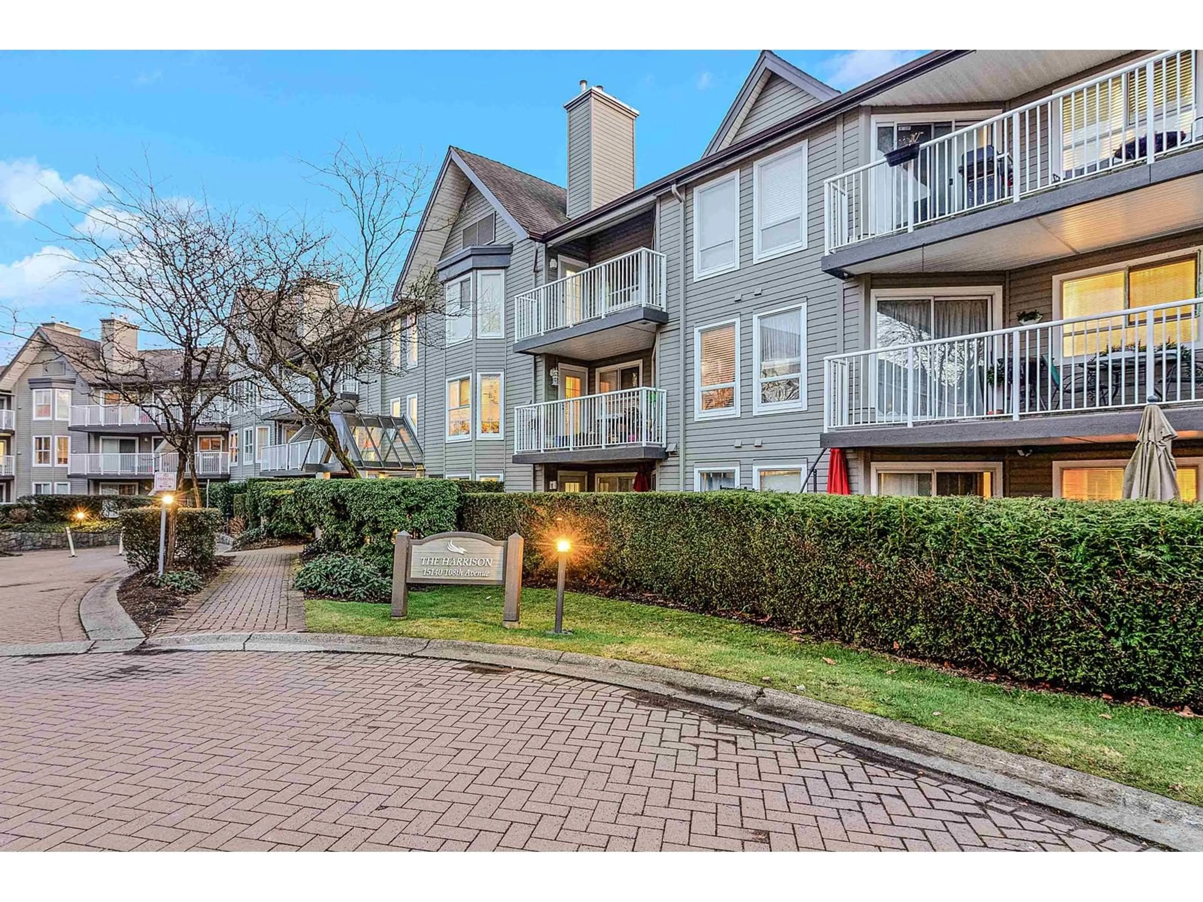 A pic from outside/outdoor area/front of a property/back of a property/a pic from drone, water/lake/river/ocean view for 307 - 15140 108, Surrey British Columbia V3R0T9