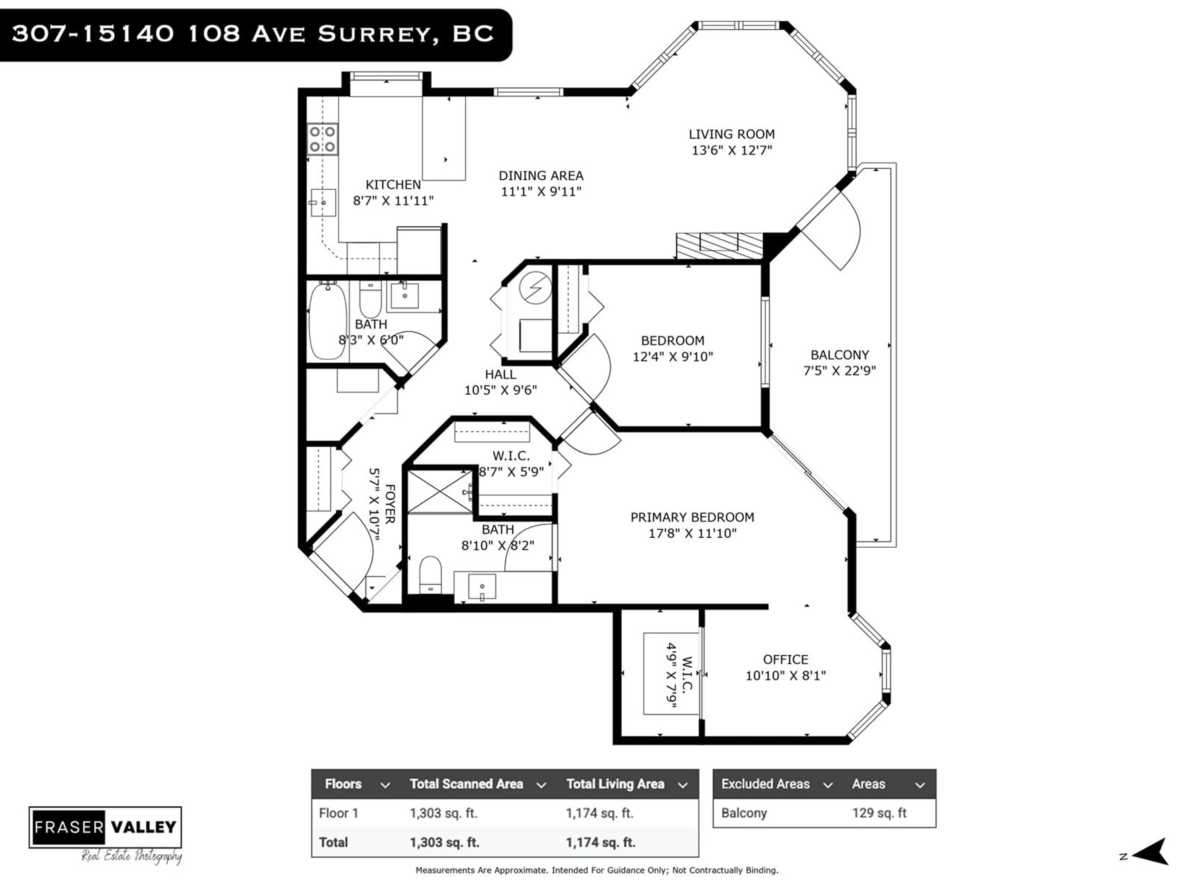 Floor plan for 307 15140 108 AVENUE, Surrey British Columbia V3R0T9