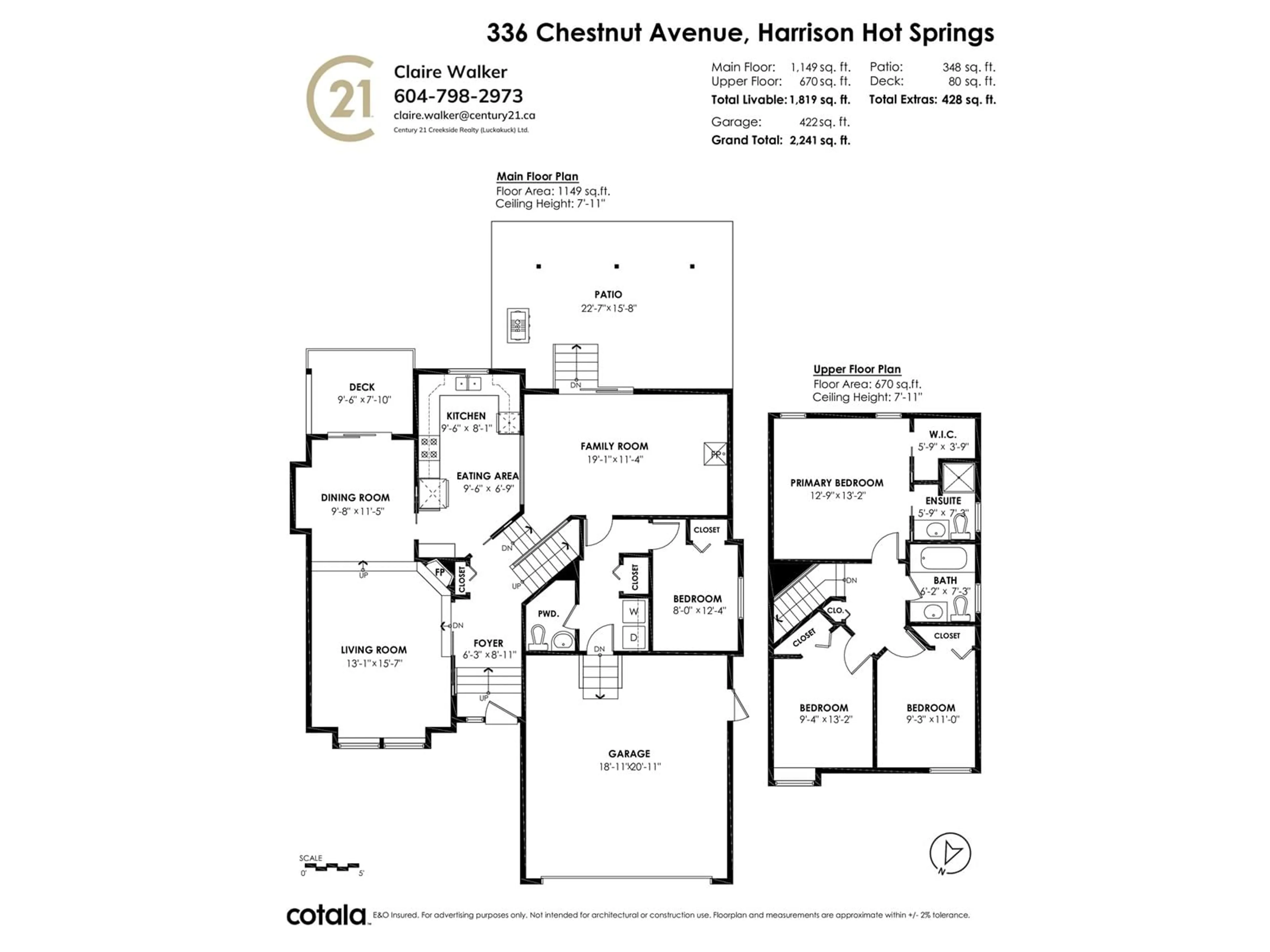 Floor plan for 336 CHESTNUT AVENUE, Harrison Hot Springs British Columbia V0M1K0