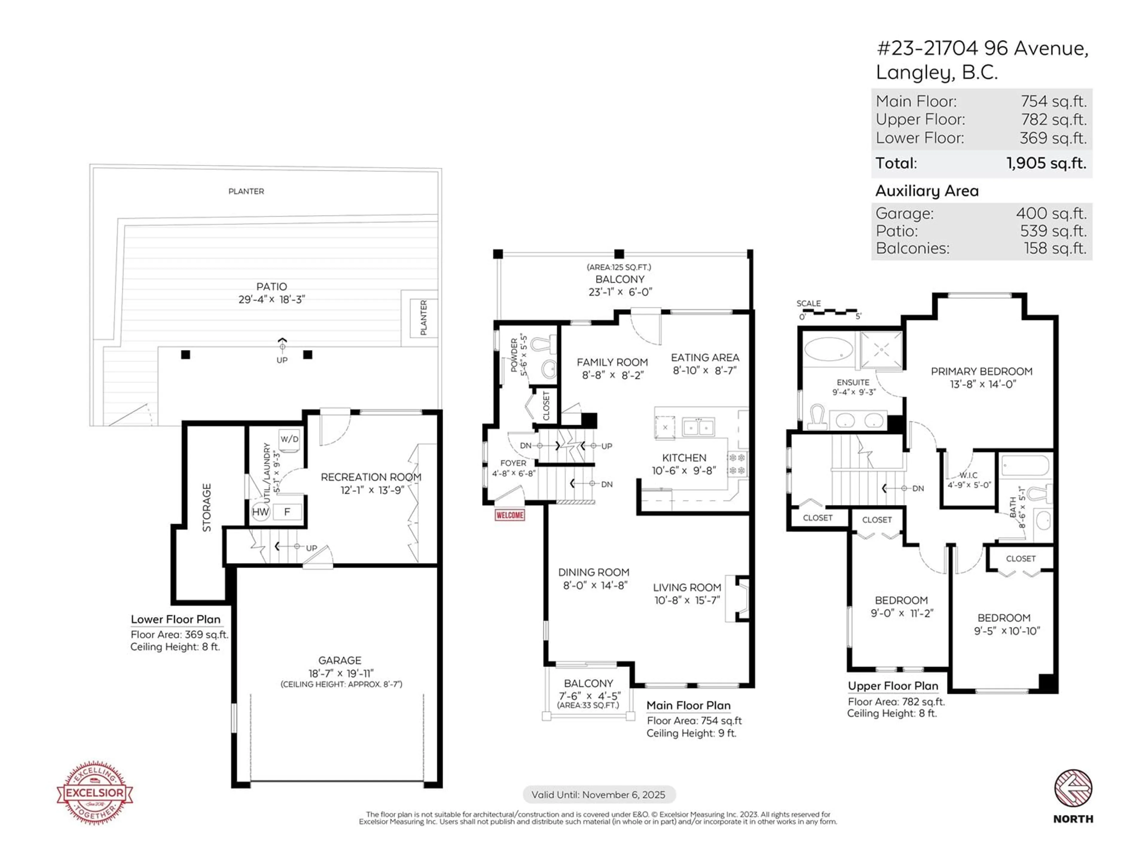 Floor plan for 23 21704 96 AVENUE, Langley British Columbia V1M0A8