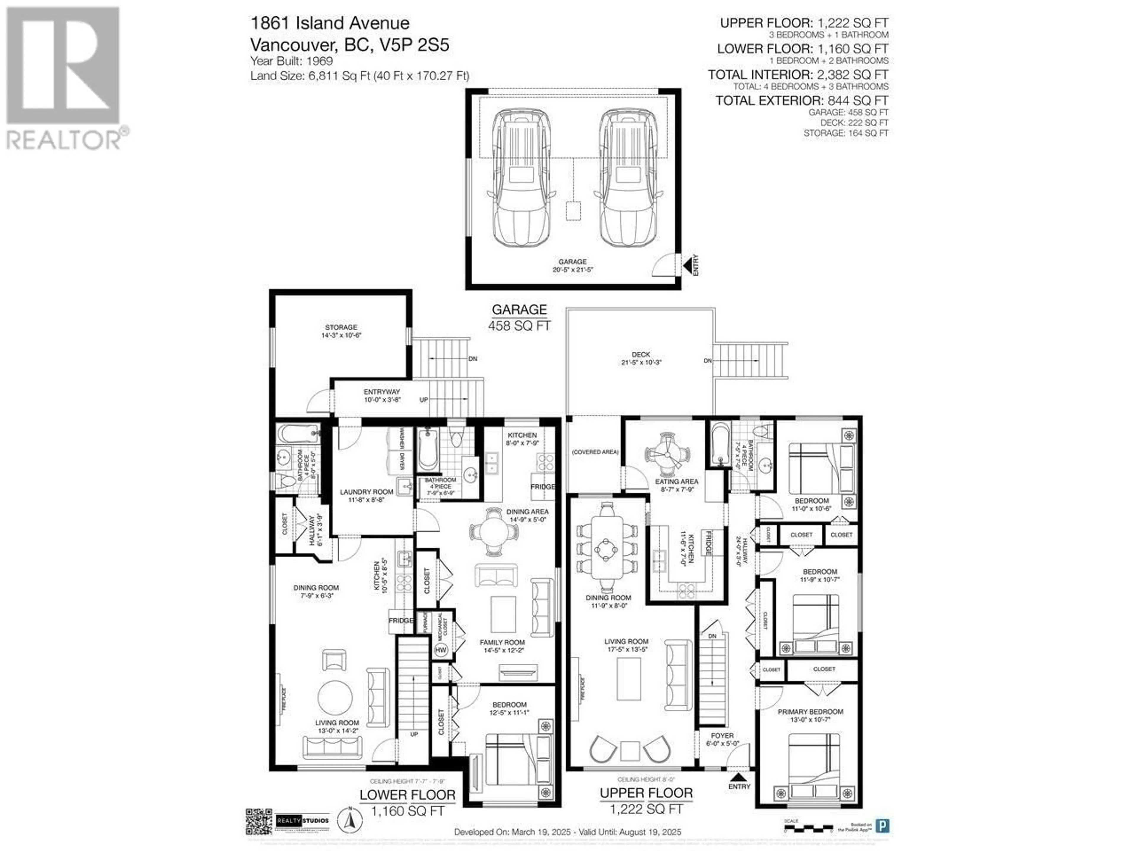 Floor plan for 1861 ISLAND AVENUE, Vancouver British Columbia V5P2S5