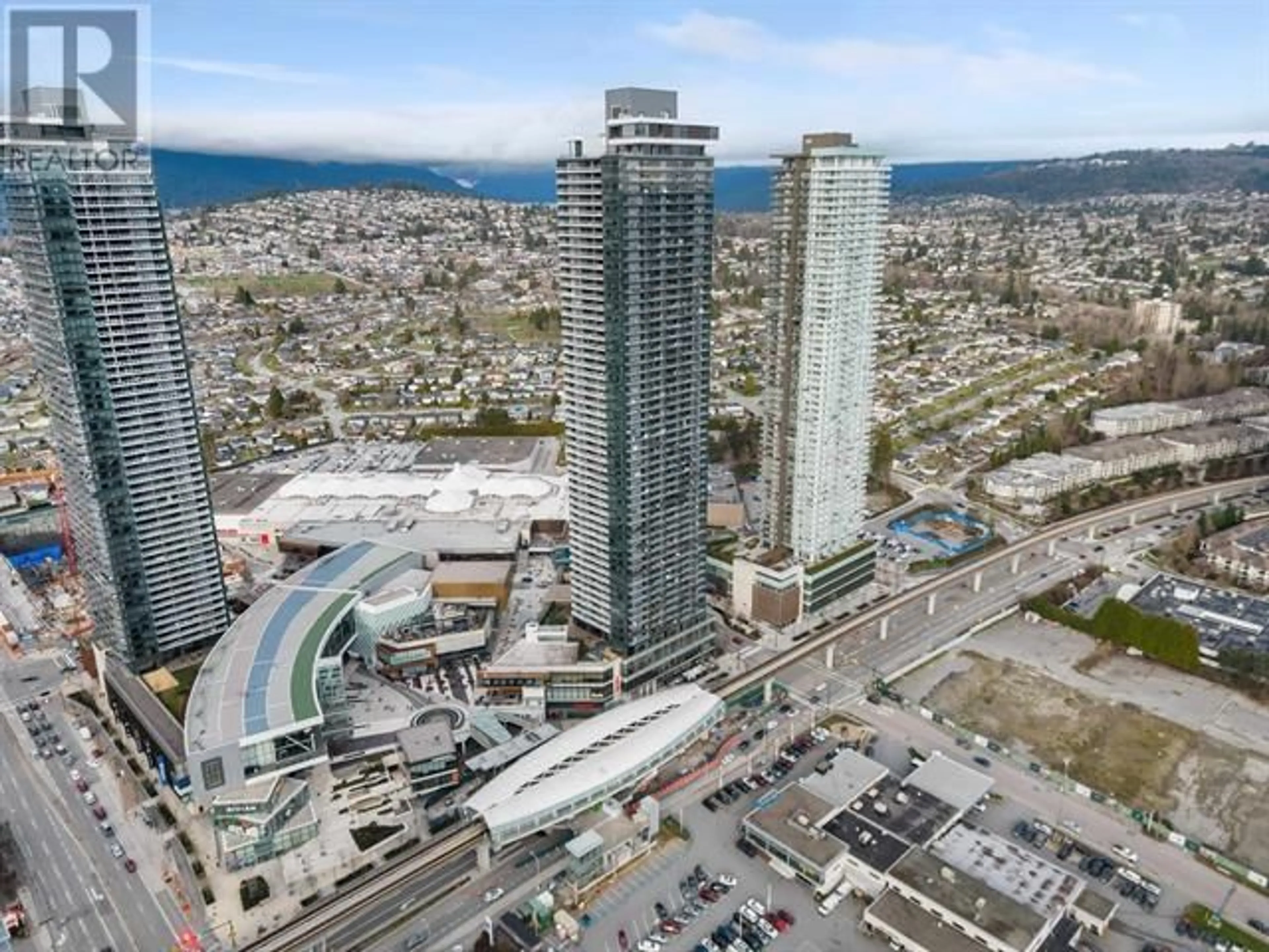 A pic from outside/outdoor area/front of a property/back of a property/a pic from drone, city buildings view from balcony for 3507 - 1955 ALPHA WAY, Burnaby British Columbia V5C0K6