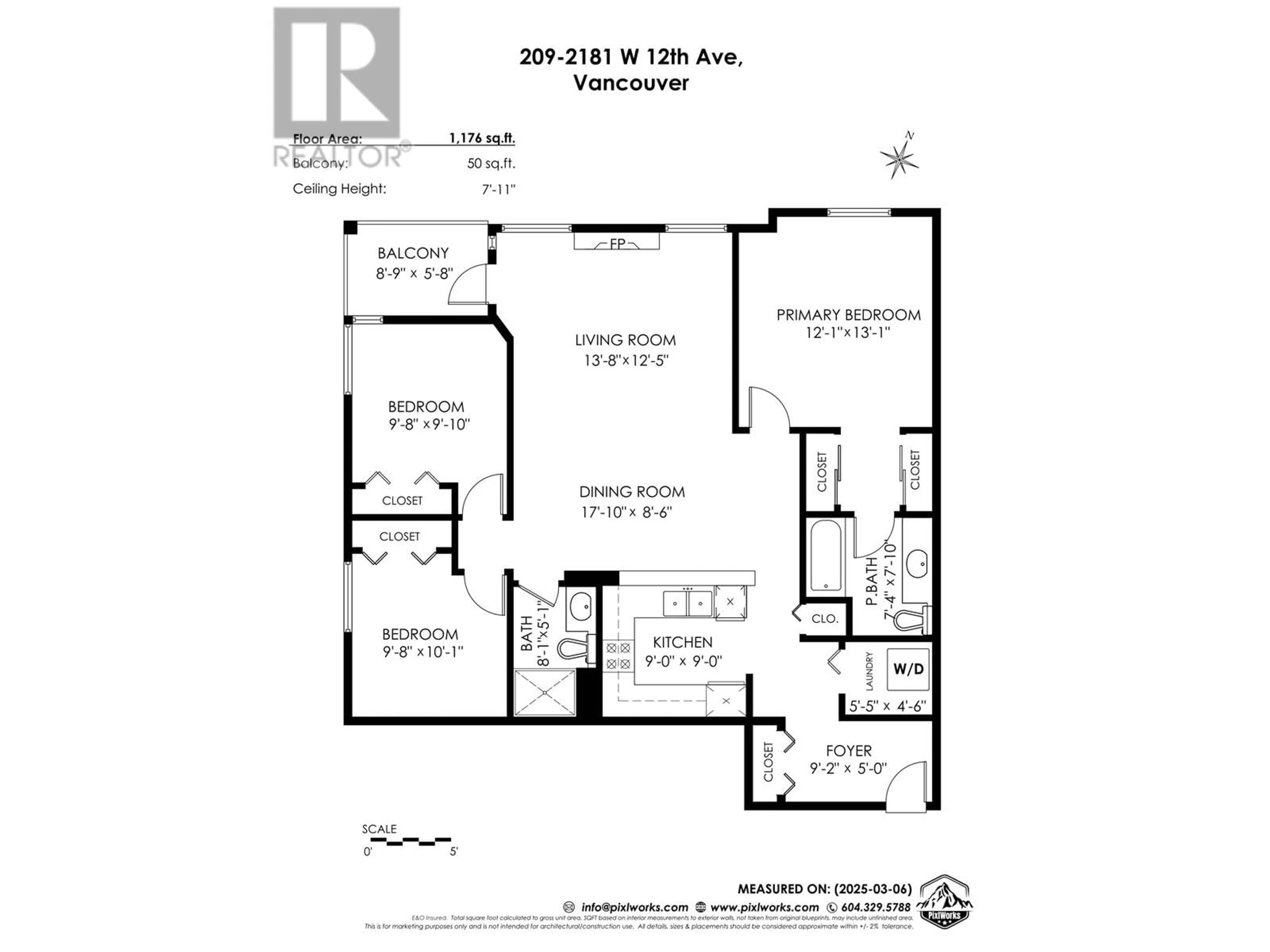 Floor plan for 209 2181 W 12TH AVENUE, Vancouver British Columbia V6K4S8