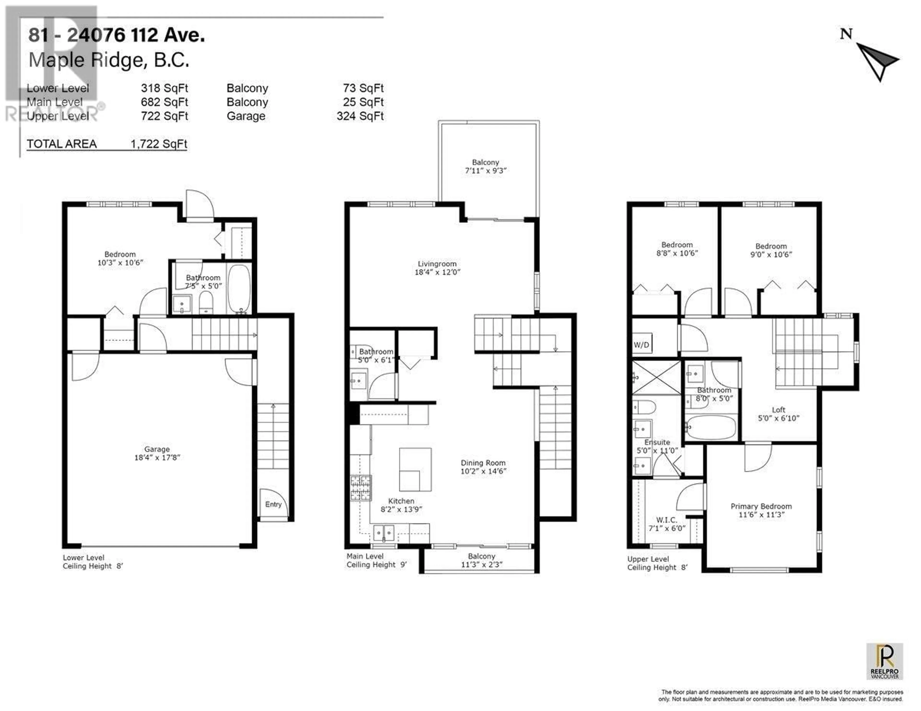 Floor plan for 81 24076 112 AVENUE, Maple Ridge British Columbia V2W0K2