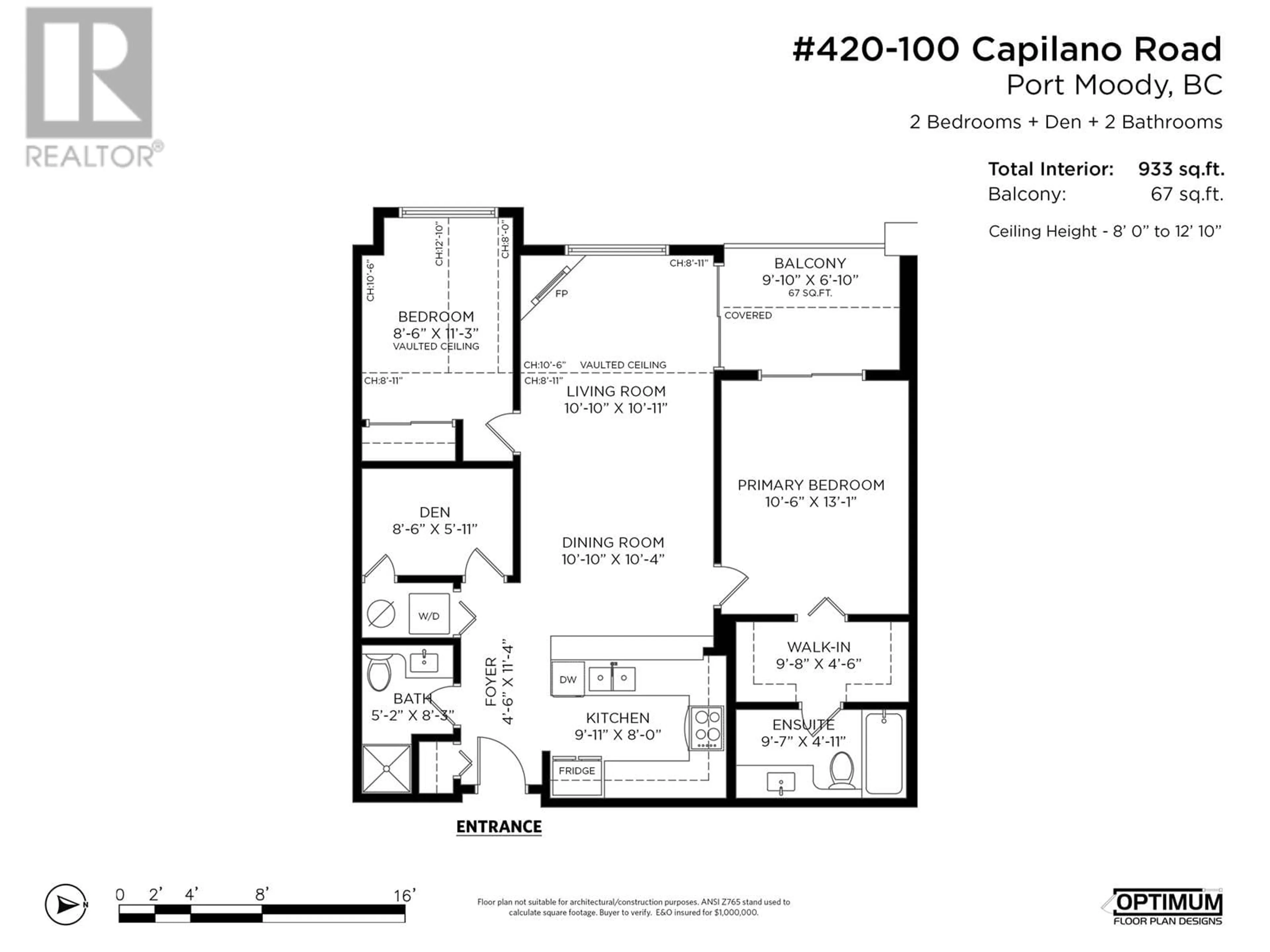 Floor plan for 420 100 CAPILANO ROAD, Port Moody British Columbia V3H5M9