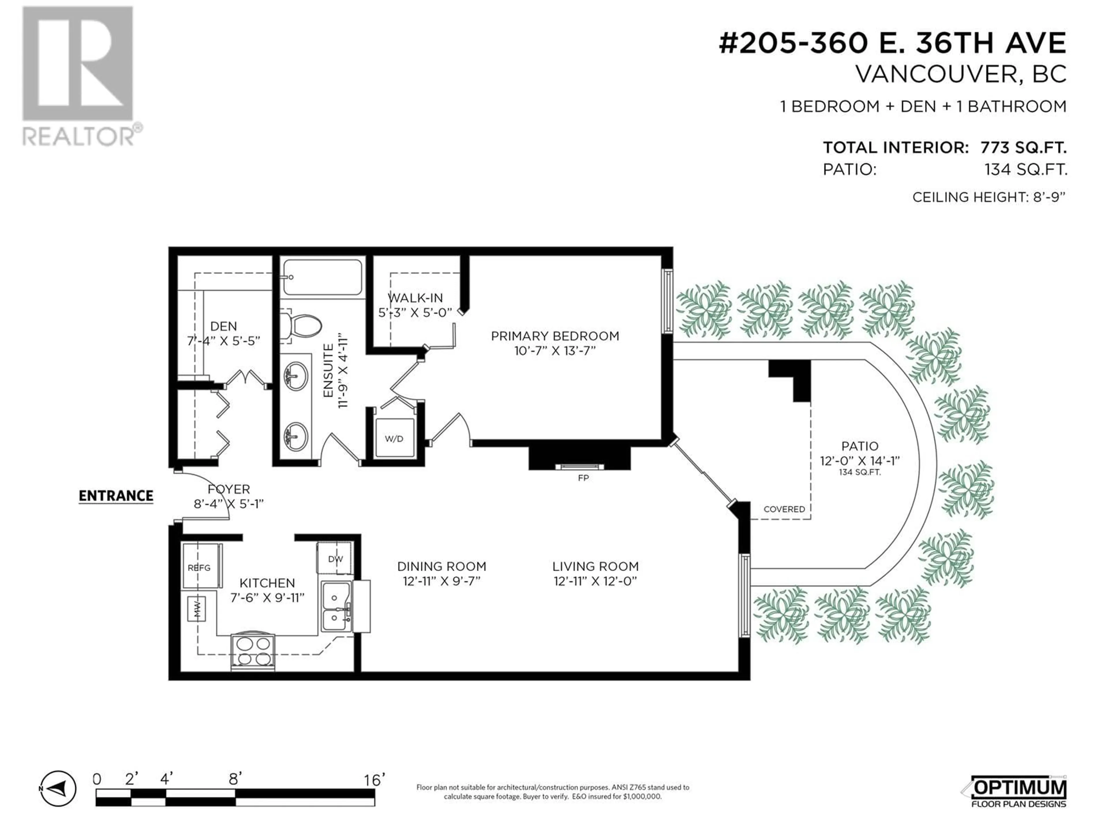 Floor plan for 205 360 E 36TH AVENUE, Vancouver British Columbia V5W4B9