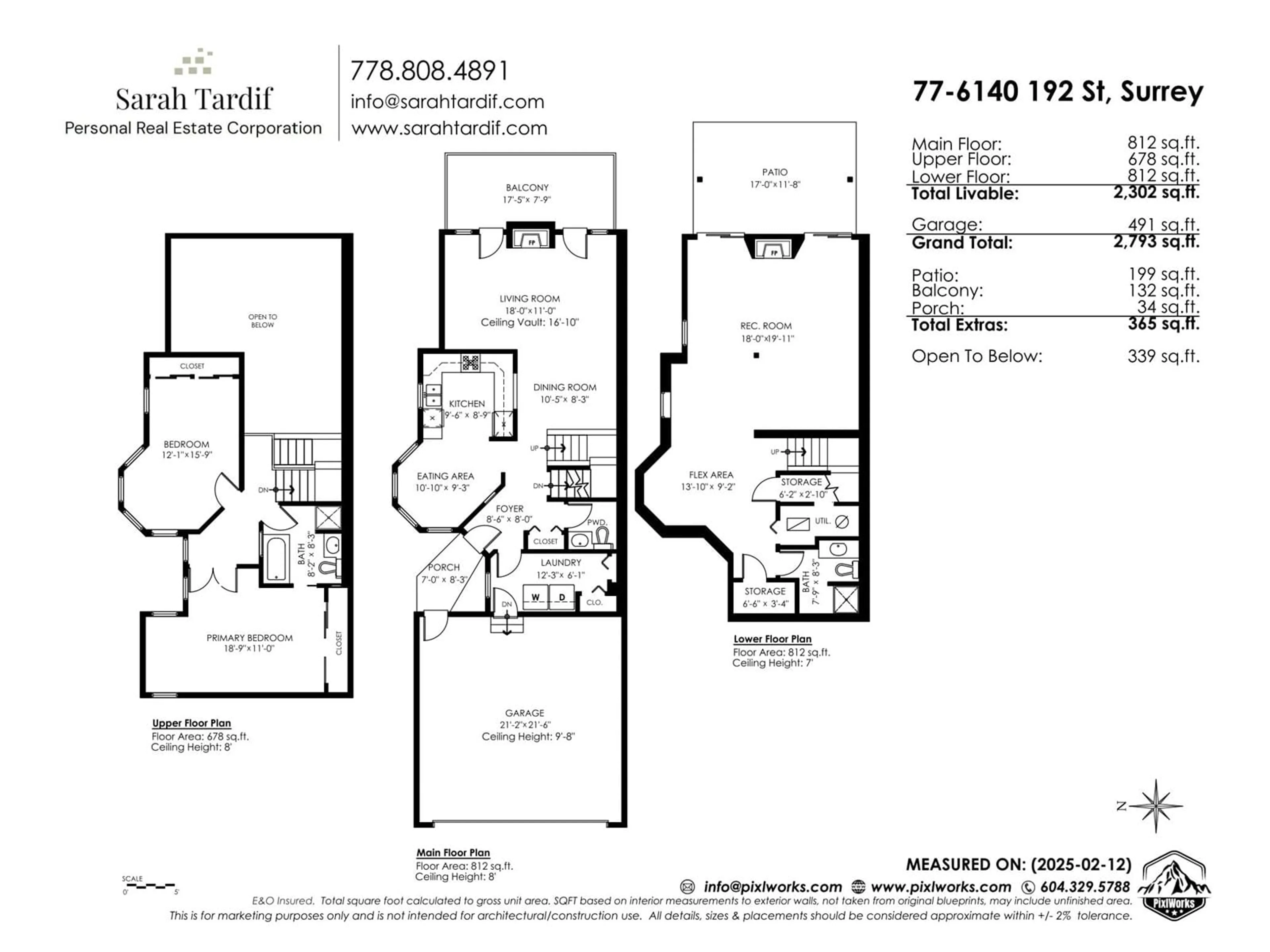 Floor plan for 77 6140 192 STREET, Surrey British Columbia V3S7V7