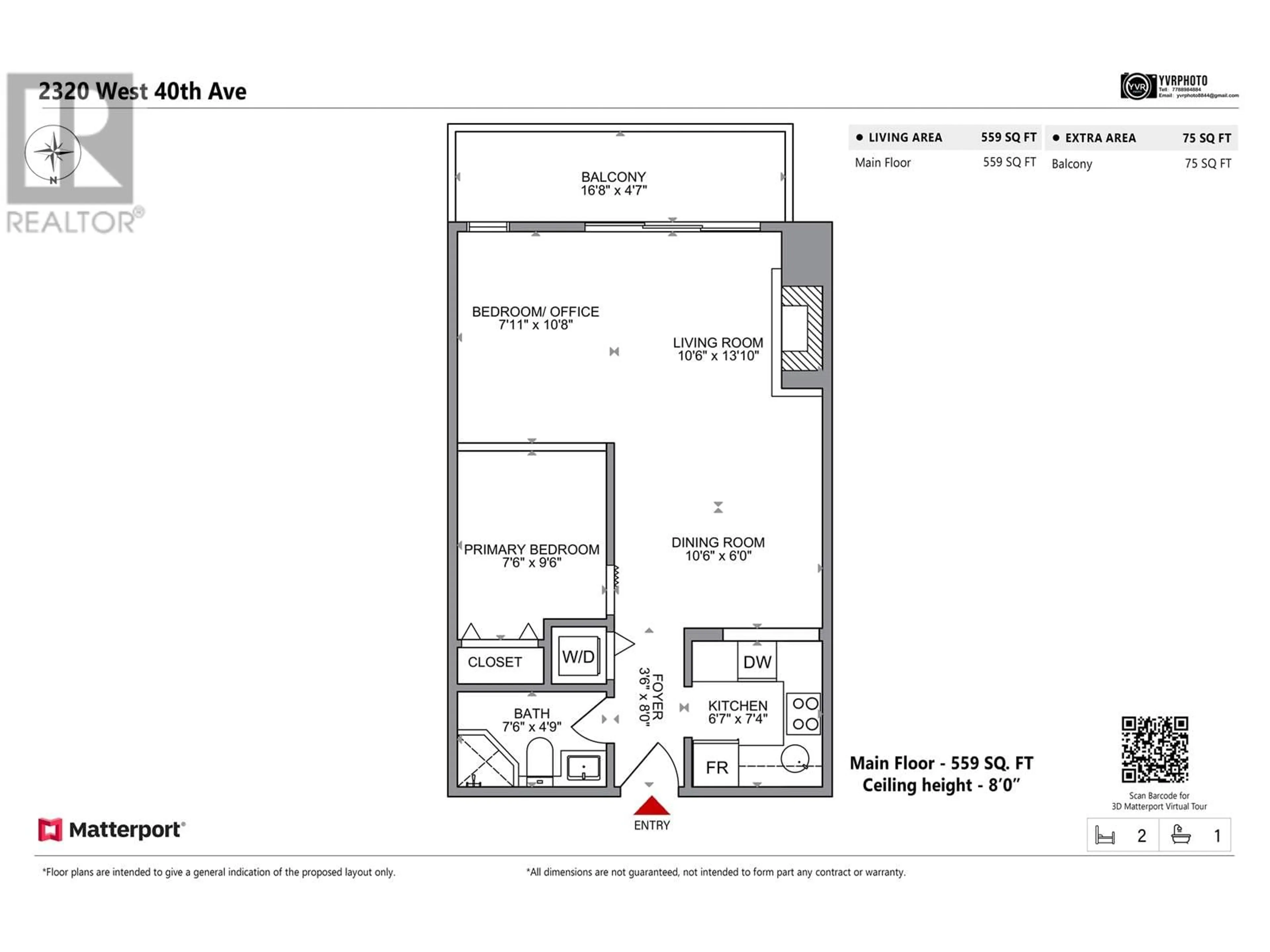 Floor plan for 318 2320 W 40TH AVENUE, Vancouver British Columbia V6M4H6