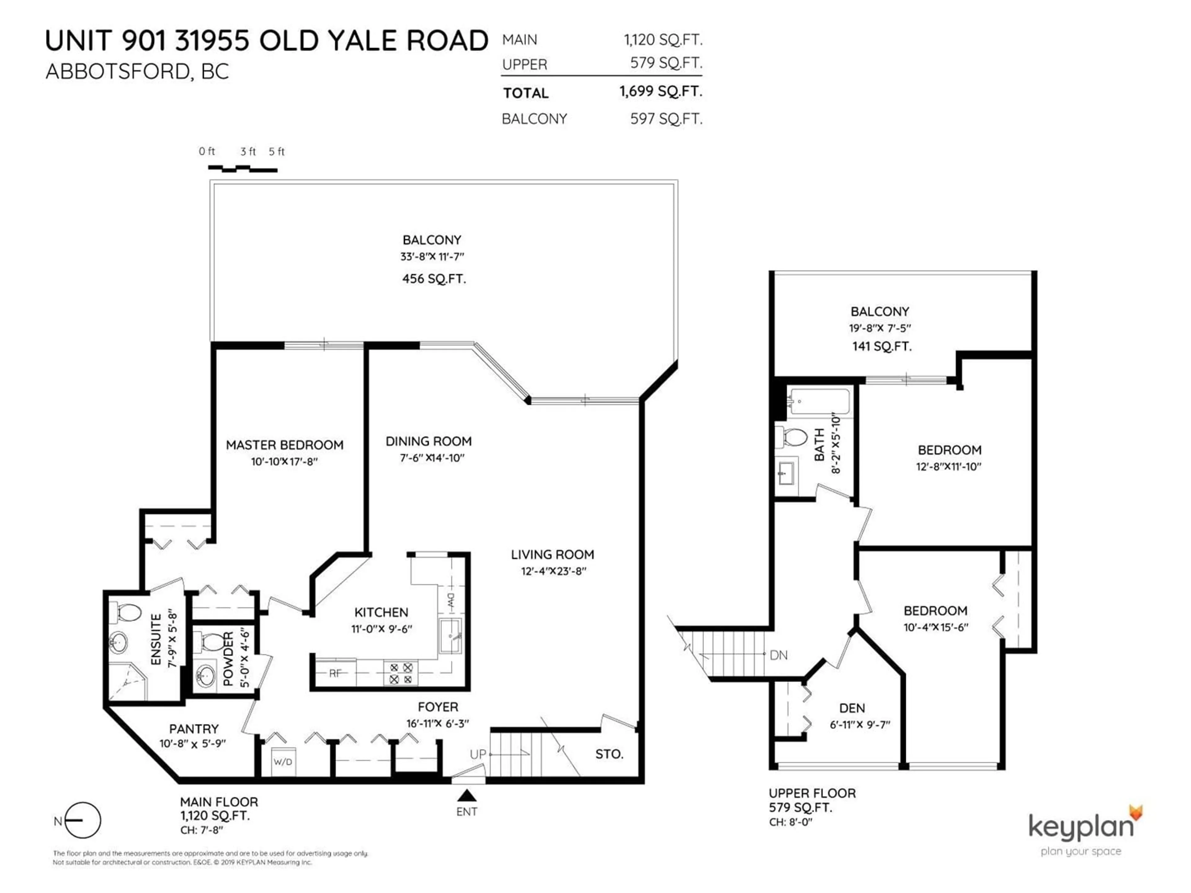 Floor plan for 901 - 31955 OLD YALE, Abbotsford British Columbia V2T4N1