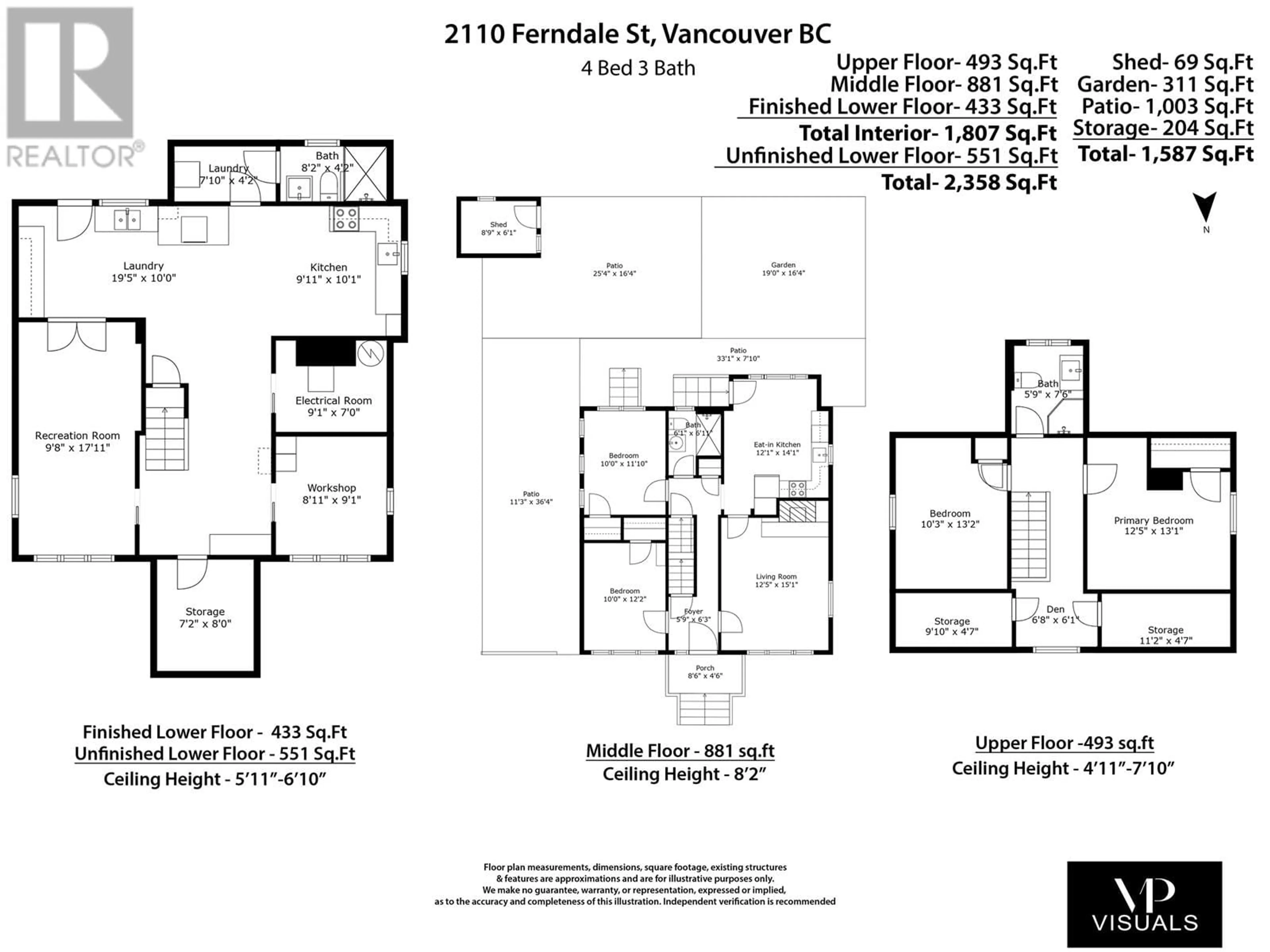 Floor plan for 2110 FERNDALE STREET, Vancouver British Columbia V5L1Y4