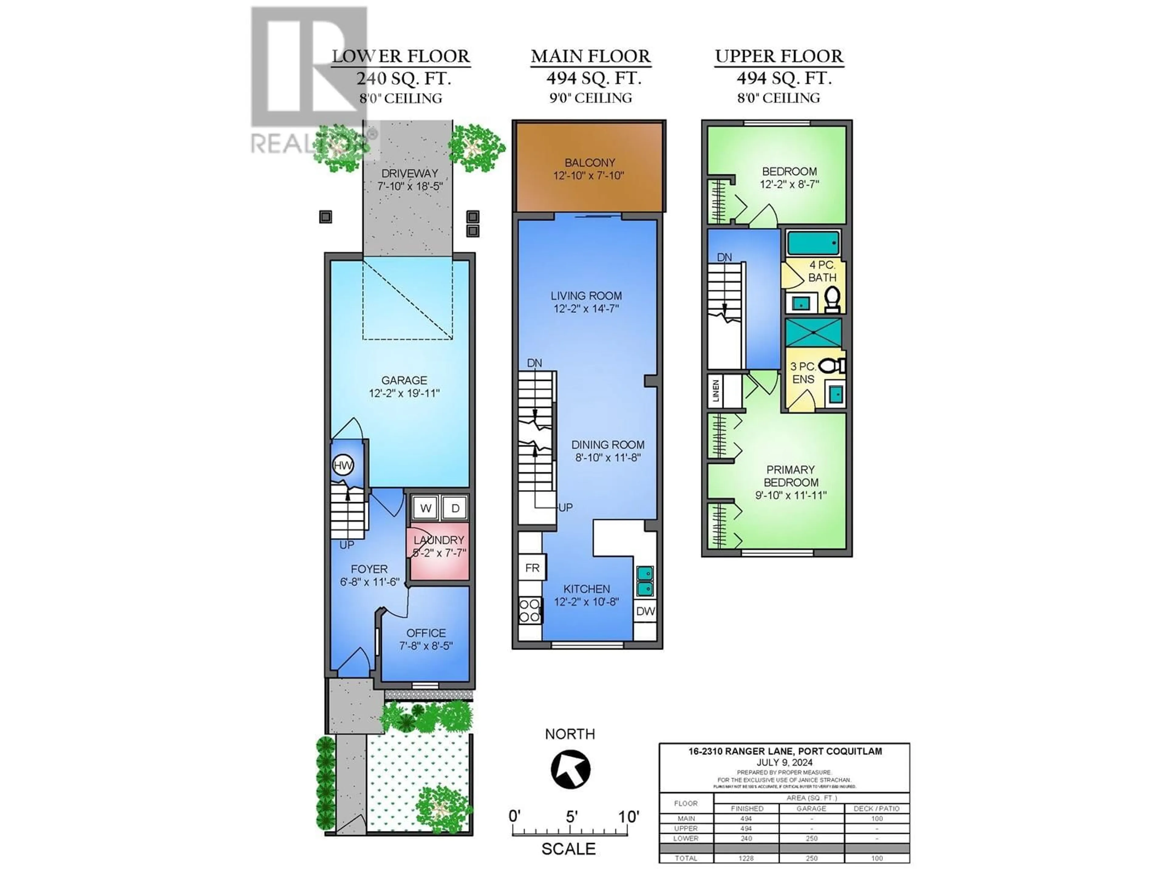 Floor plan for 16 2310 RANGER LANE, Port Coquitlam British Columbia V3B0K3