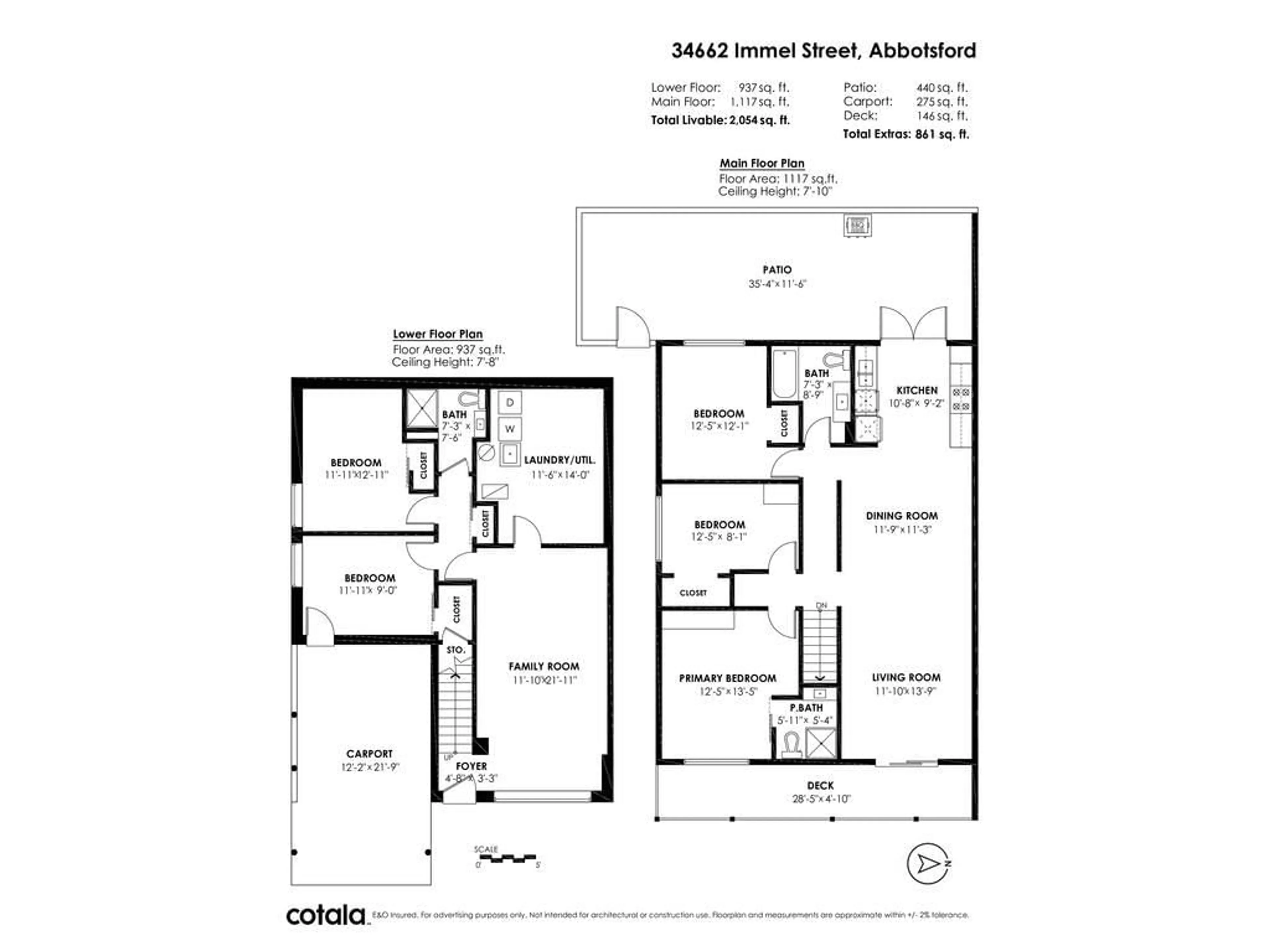 Floor plan for 34662 IMMEL, Abbotsford British Columbia V2S4T7