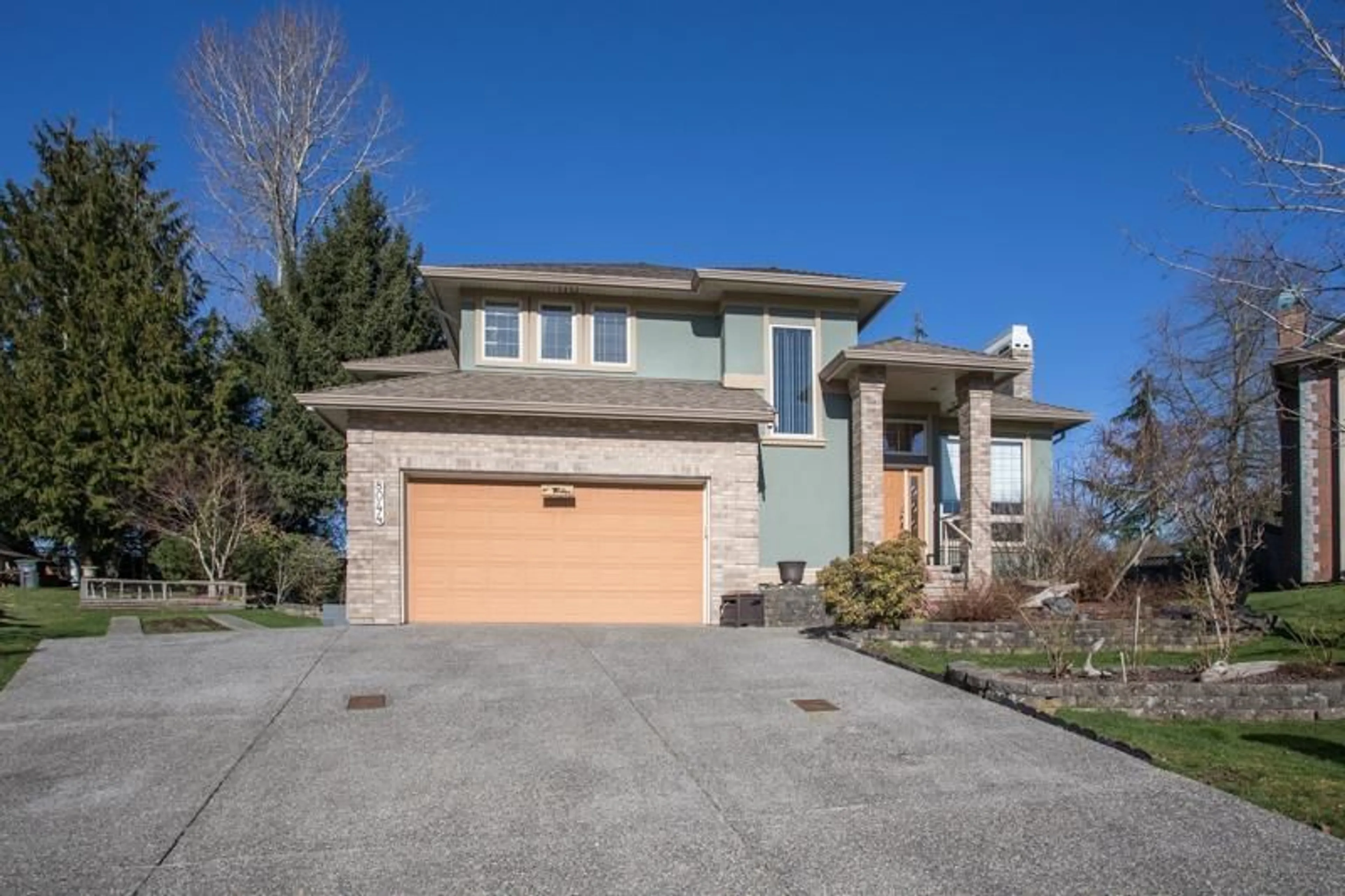 Home with brick exterior material, street for 8044 KESTREL COURT, Surrey British Columbia V3W0V1