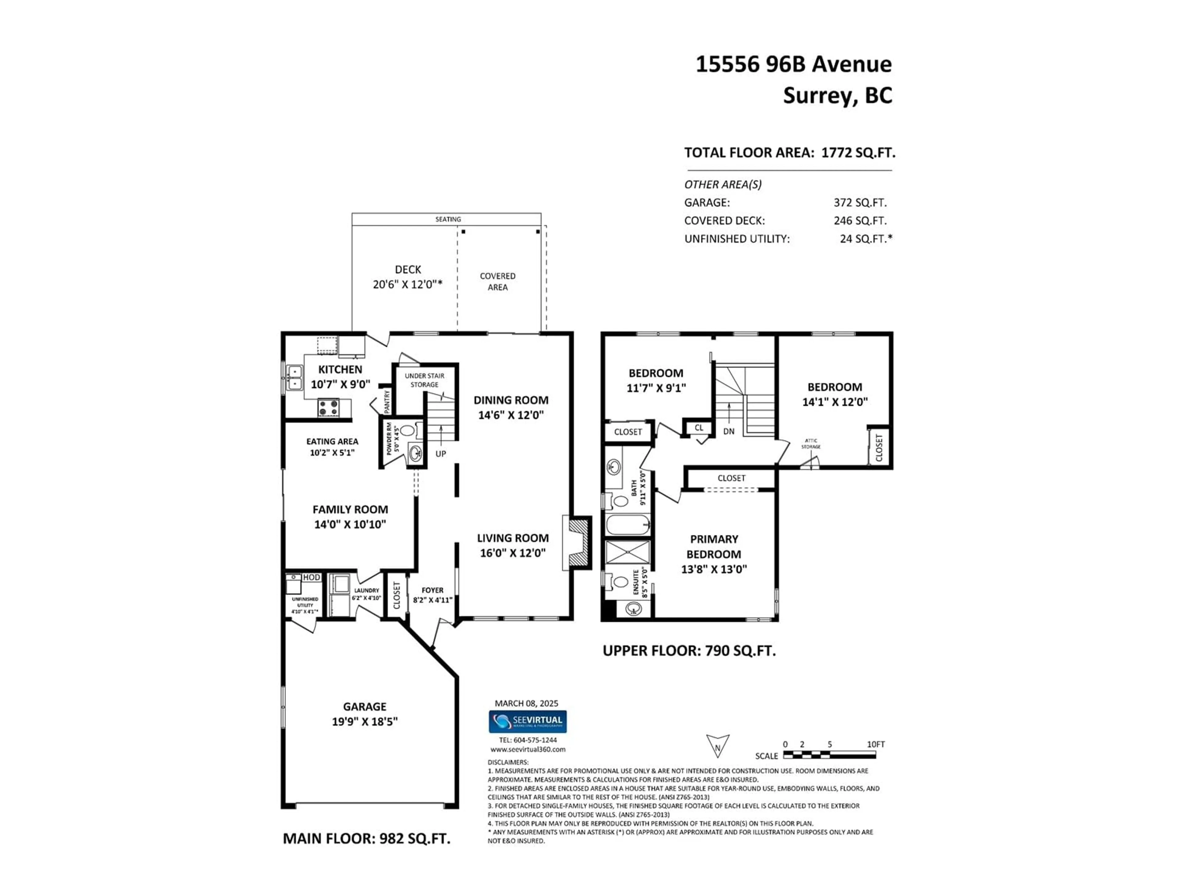 Floor plan for 15556 96B AVENUE, Surrey British Columbia V3R7N7