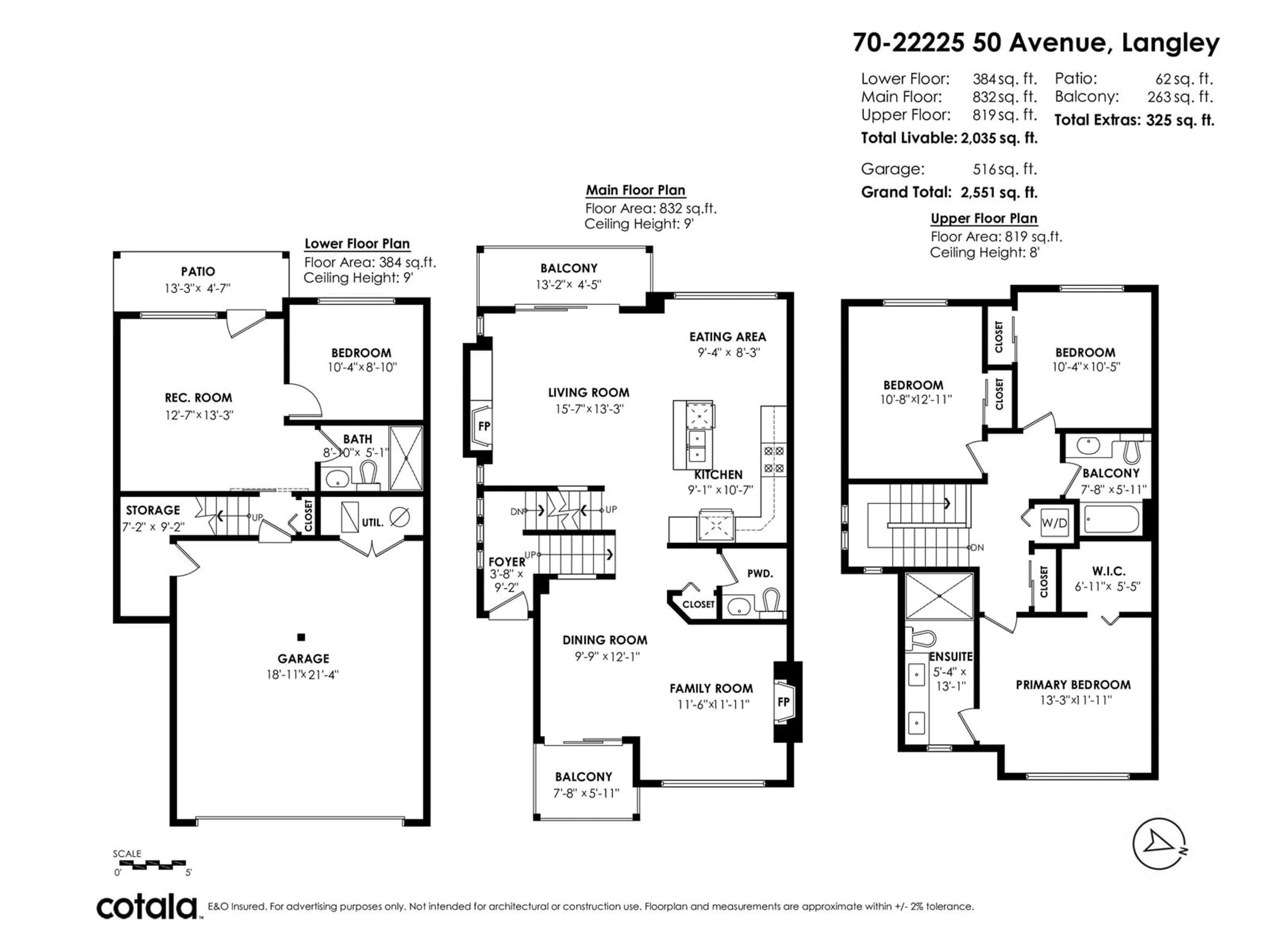 Floor plan for 70 - 22225 50, Langley British Columbia V2Y0G7