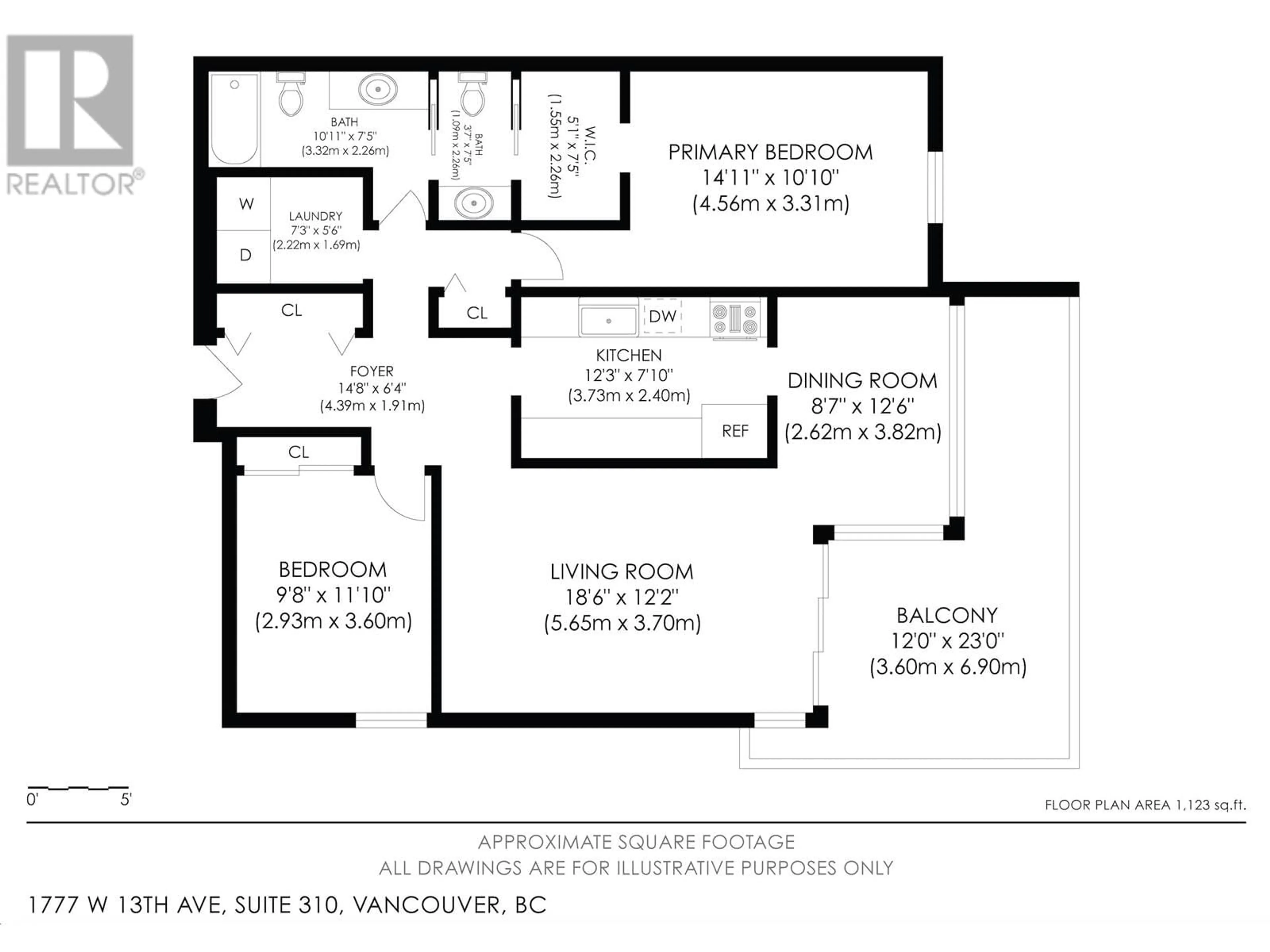 Floor plan for 310 1777 W 13TH AVENUE, Vancouver British Columbia V6J2H2