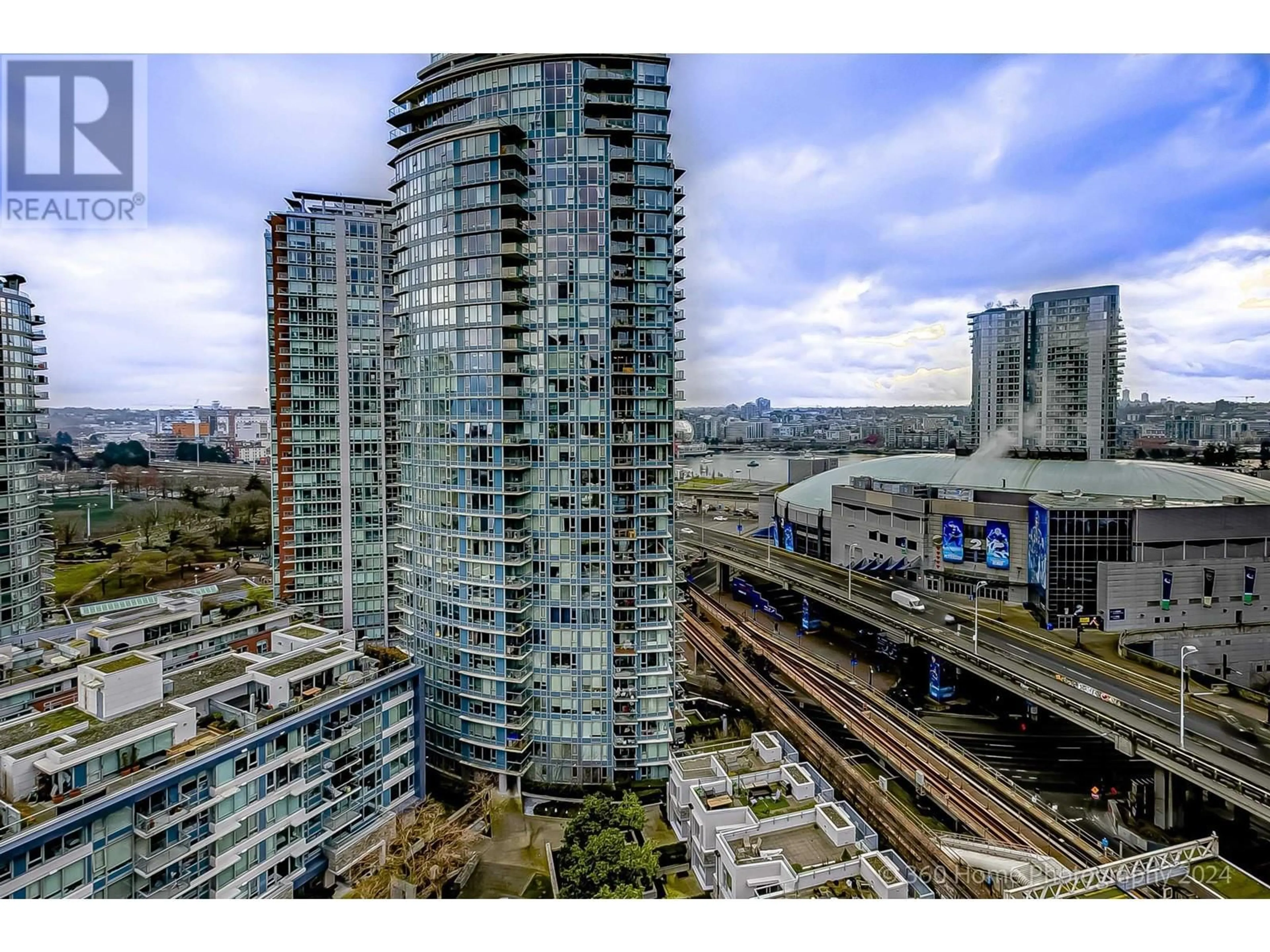 A pic from outside/outdoor area/front of a property/back of a property/a pic from drone, city buildings view from balcony for 2105 188 KEEFER PLACE, Vancouver British Columbia V6B0J1