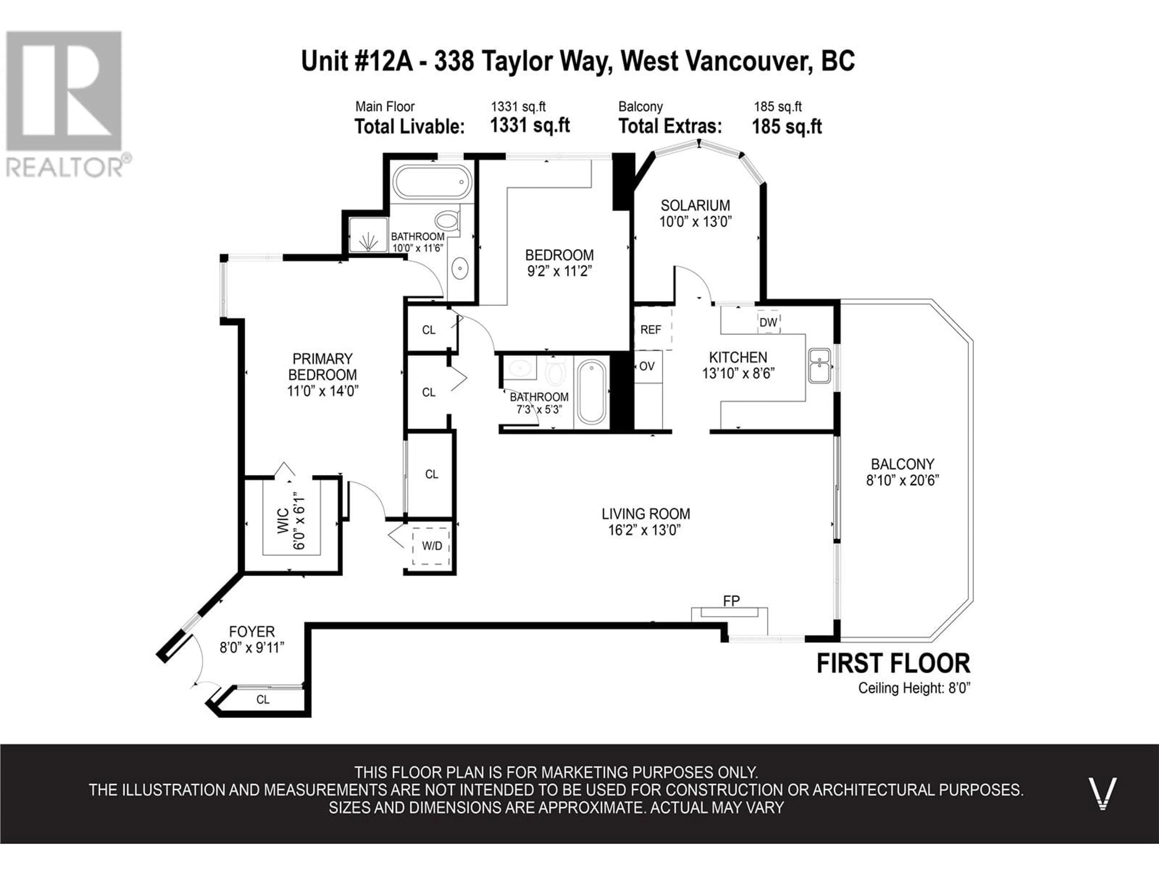 Floor plan for 12A - 338 TAYLOR WAY, West Vancouver British Columbia V7T2Y1