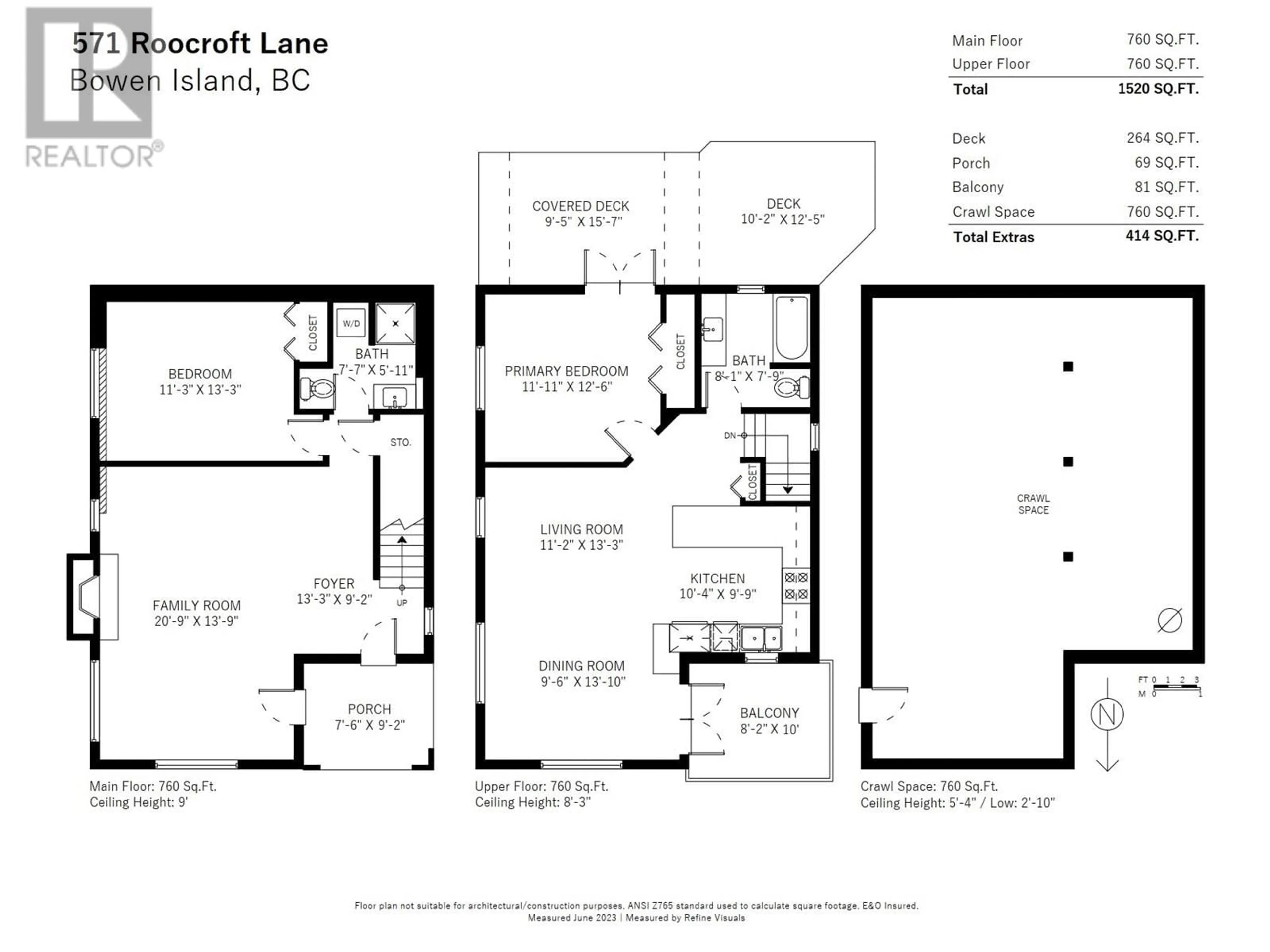 Floor plan for 571 ROOCROFT LANE, Bowen Island British Columbia V0N1G2