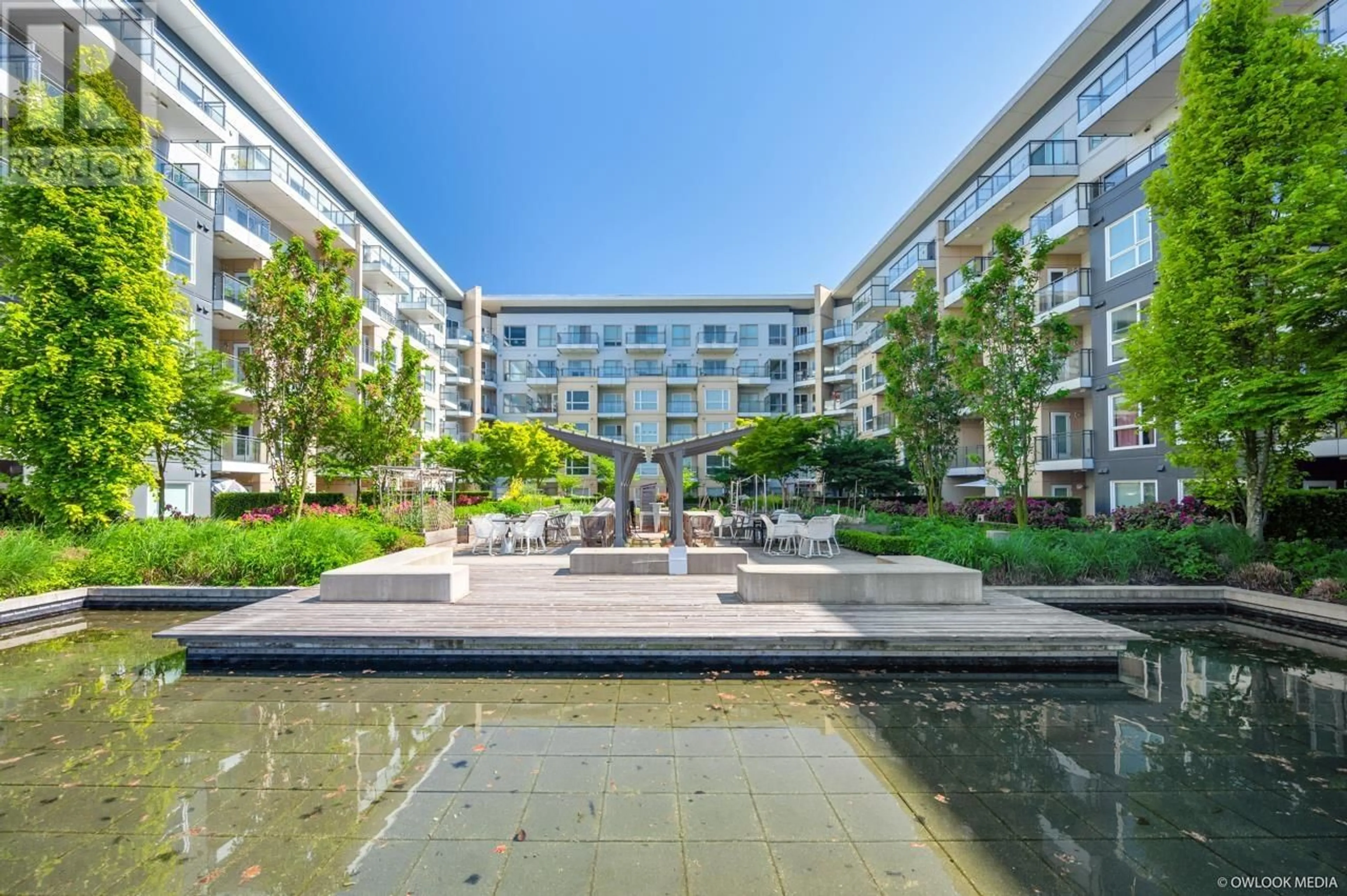 Patio, water/lake/river/ocean view for 305 - 5311 CEDARBRIDGE WAY, Richmond British Columbia V6X2A8